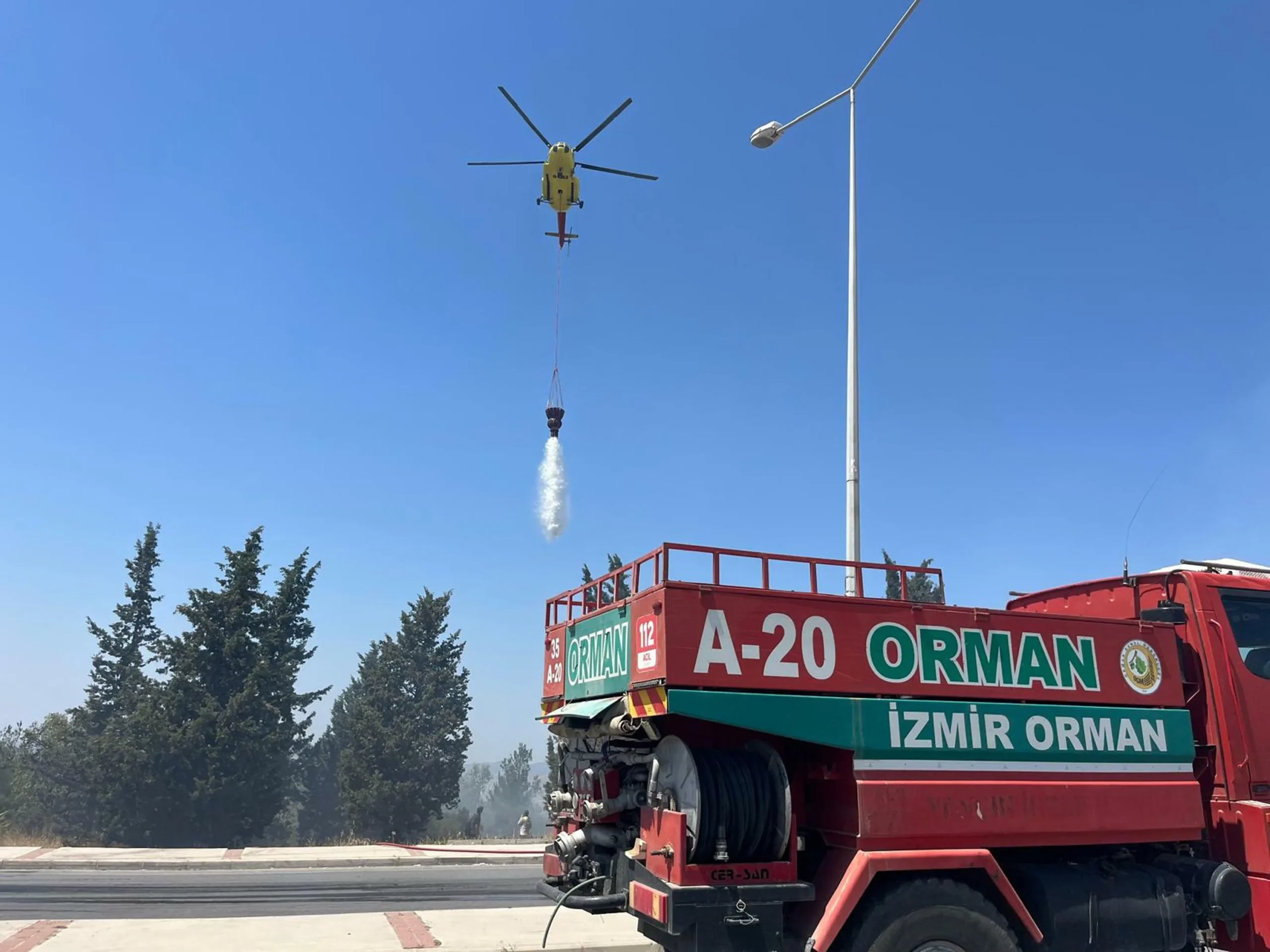 İzmir Bornova ve Buca’da orman yangını: Alevler otoyola sıçradı