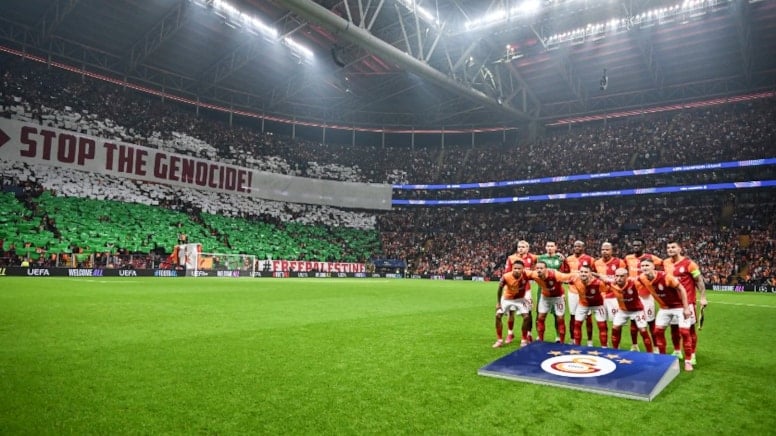 UEFA, Galatasaray’a Filistin pankartı nedeniyle ceza hazırlığında