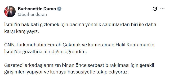 İsrail'de CNN Türk Ekibine Gözaltı Şoku