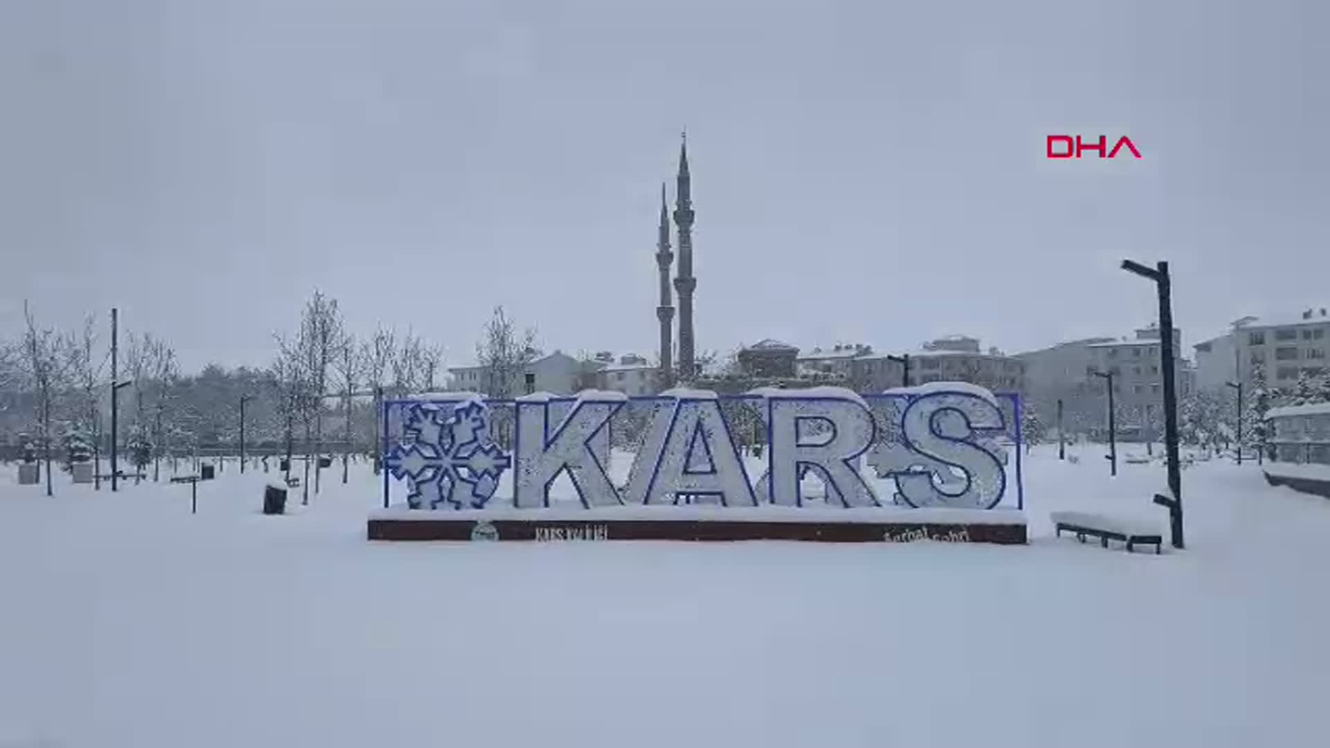 Kars’ta Mart Ayında Yoğun Kar Yağışı