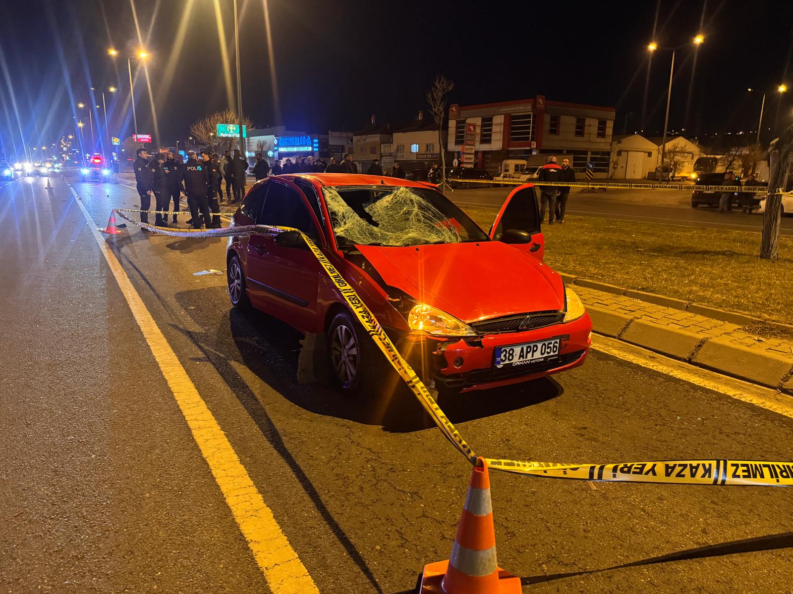 Kayseri'de Yaya, Otomobil Çarpması Sonucu Hayatını Kaybetti