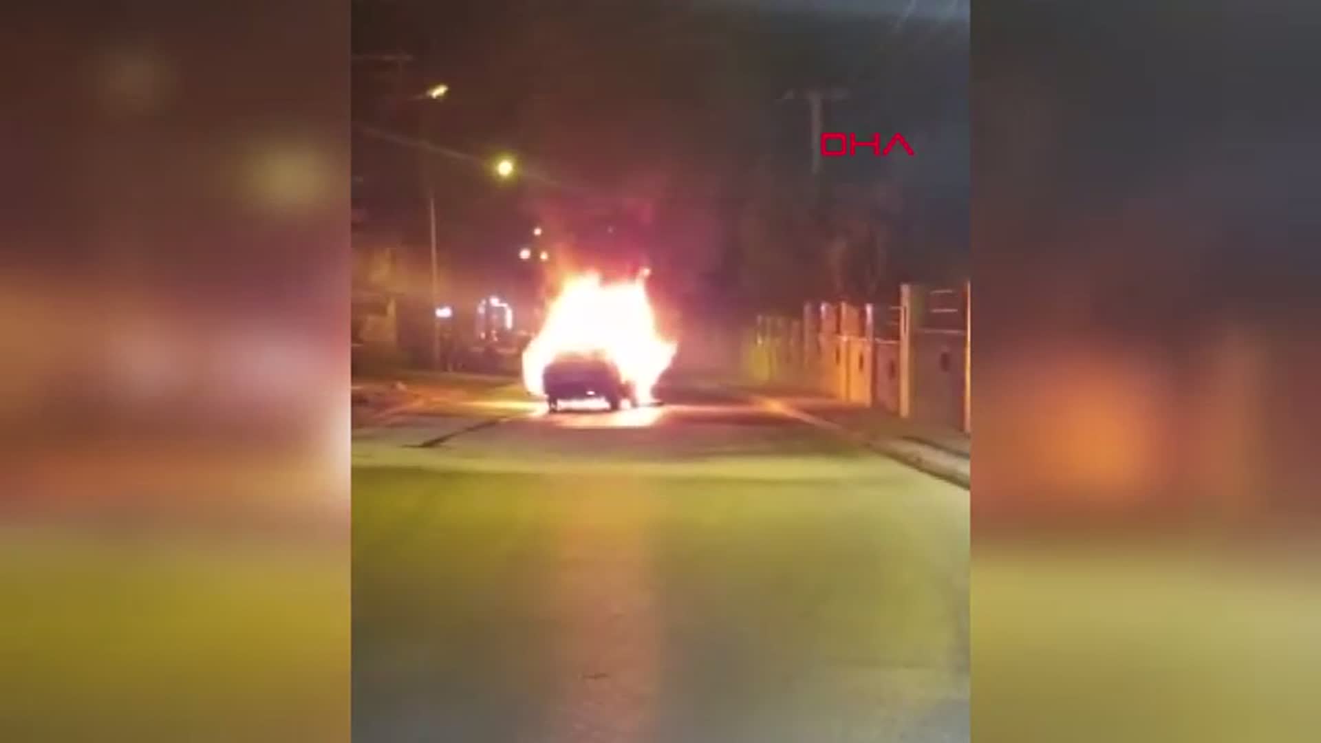 Antalya'da Seyir Halindeki Otomobil Alev Alev Yandı