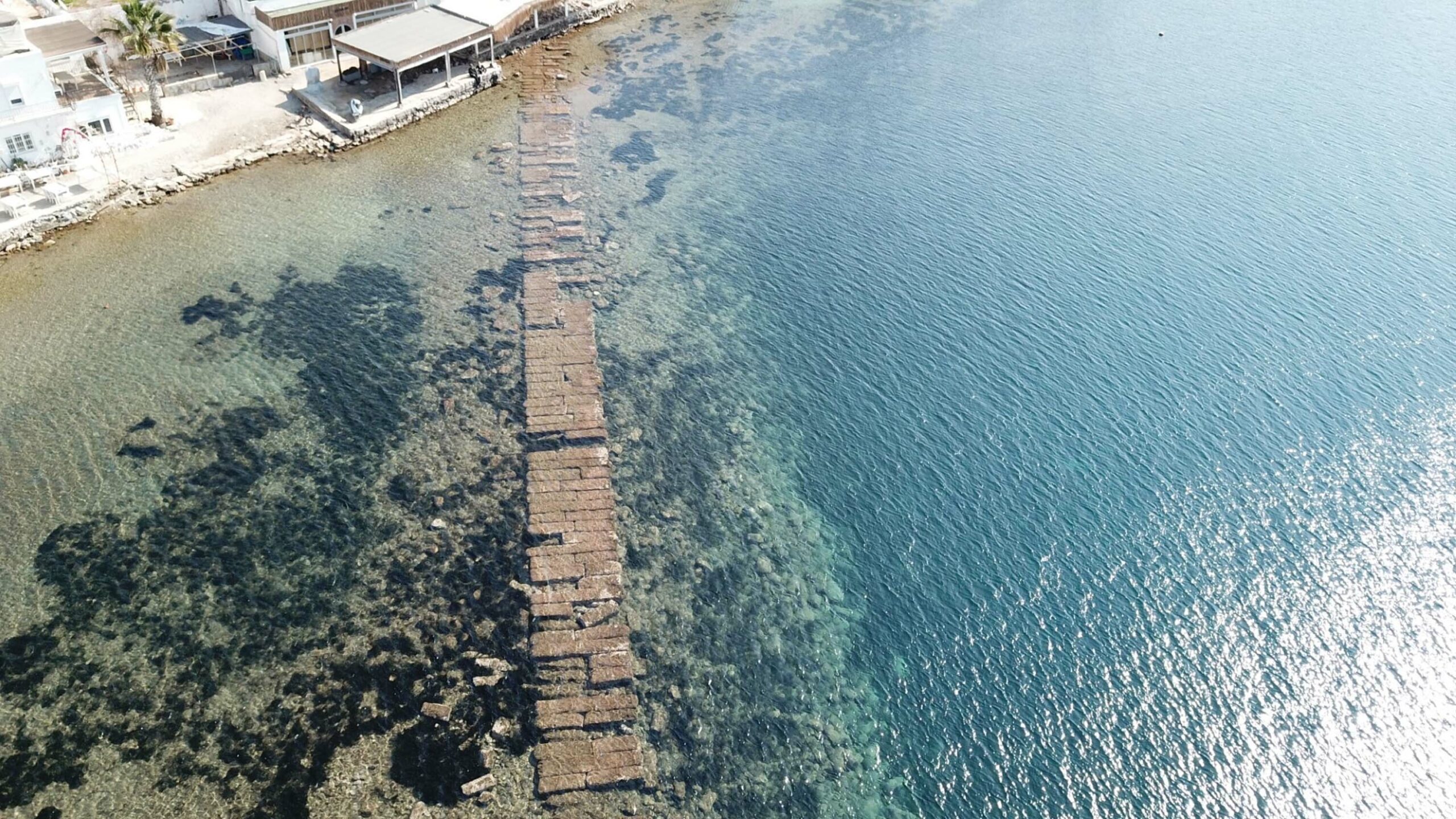 Bodrum'da Deniz Çekilince Tarihi Kral Yolu Ortaya Çıktı
