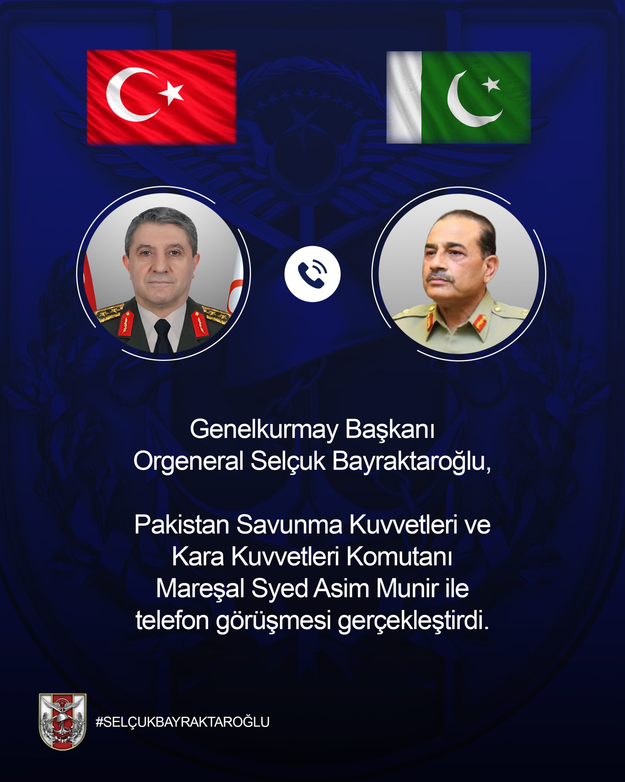 Genelkurmay Başkanı Bayraktaroğlu, Pakistan Savunma Komutanı ile Kritik Görüşme Gerçekleştirdi