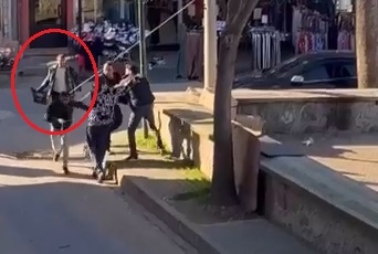 Bursa'da Duba ve Taburelerle Kavga Anlık Görüntülendi