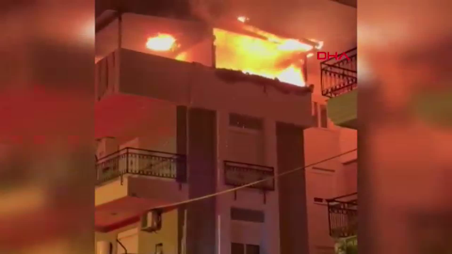 Antalya'da Yangında Mahsur Kalan Kedi 'Duman' İtfaiye Ekiplerince Kurtarıldı