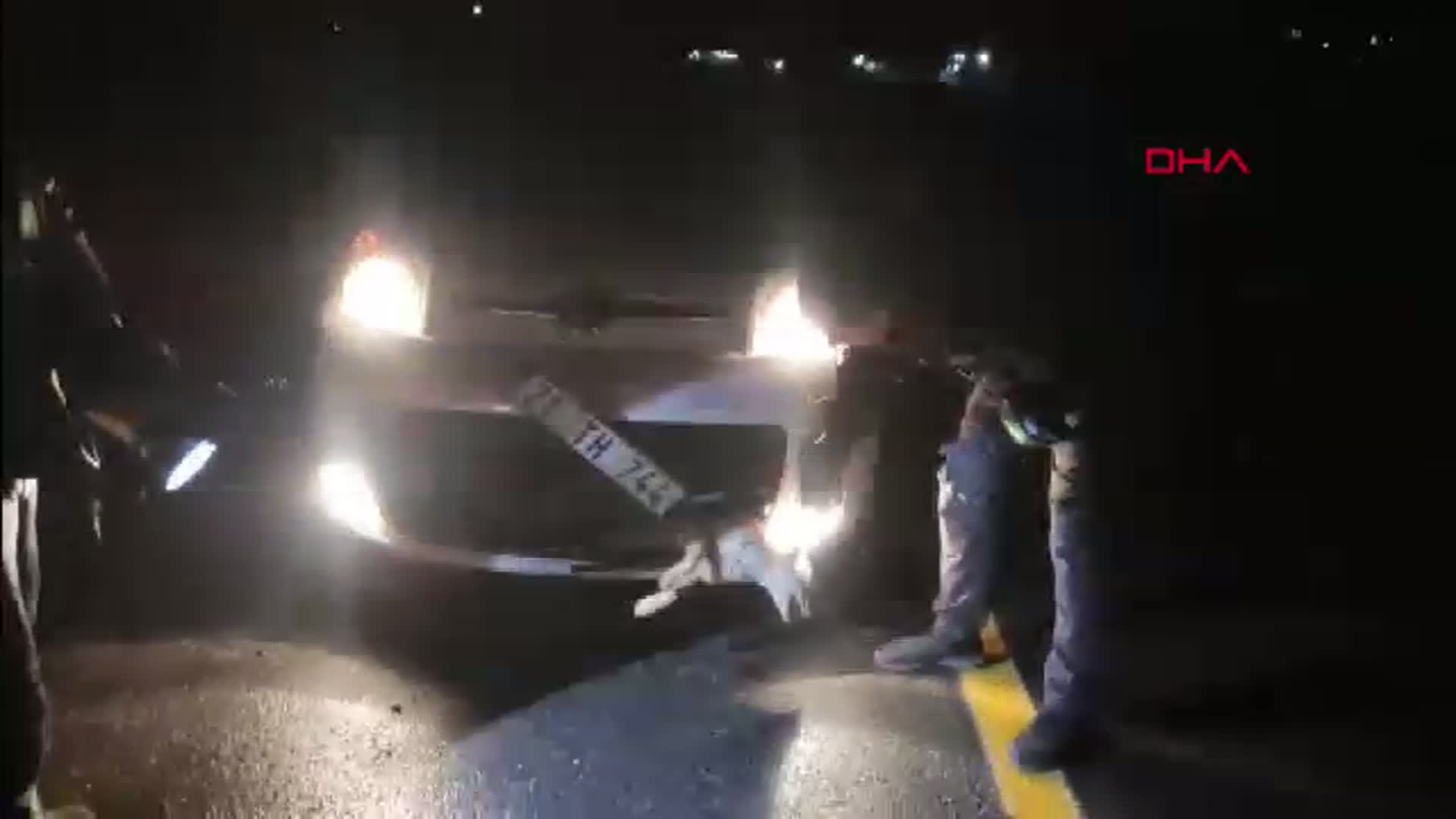 Batman'da Tilki, Araca Çarparak Sıkıştı