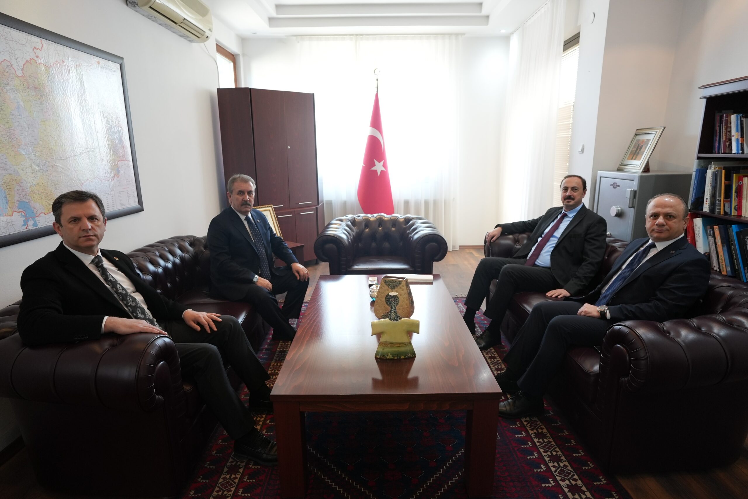 BBP Genel Başkanı Destici, Üsküp Büyükelçiliği'ni Ziyaret Etti