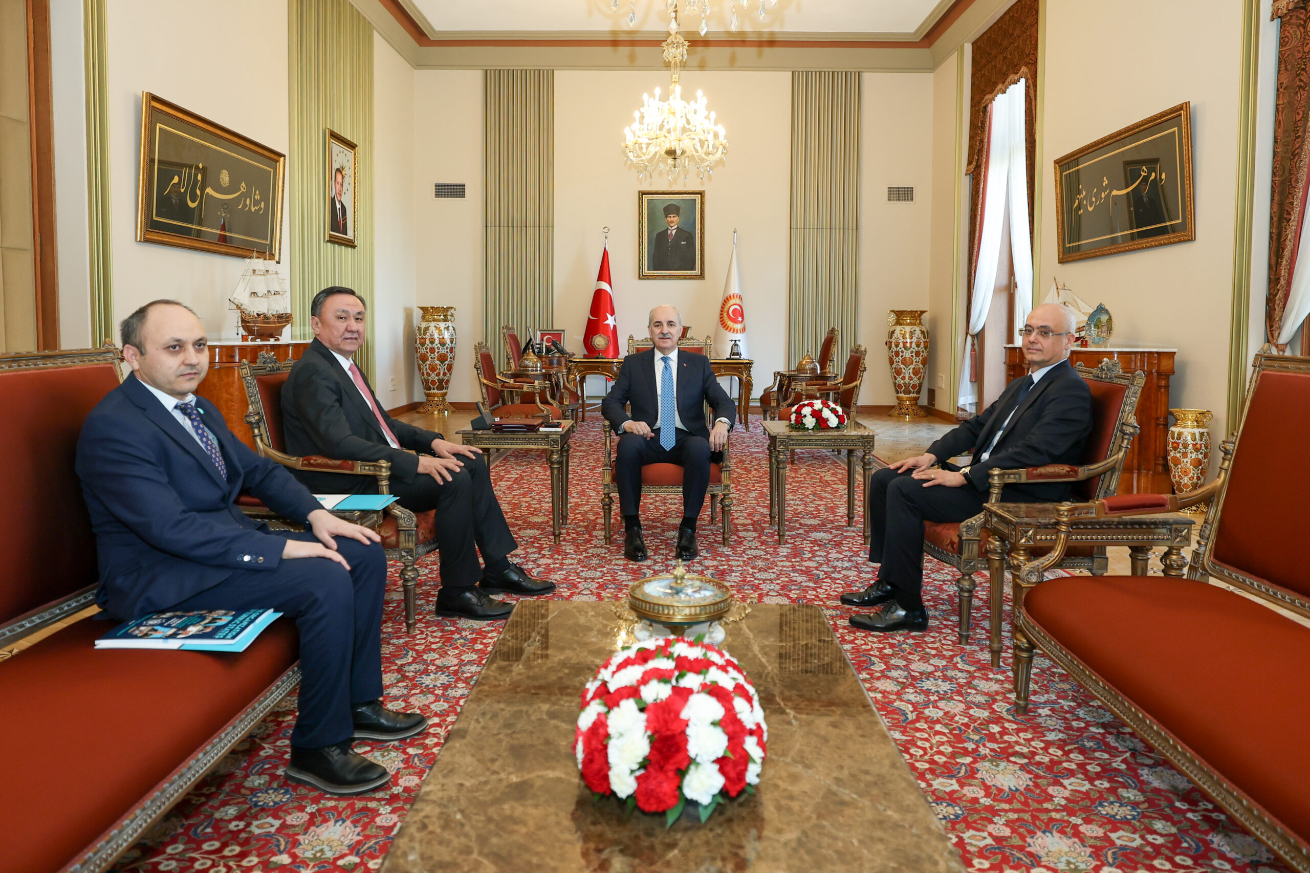 TBMM Başkanı Numan Kurtulmuş, TDT Genel Sekreteri Kubanychbek Omuraliev’i Ağırladı