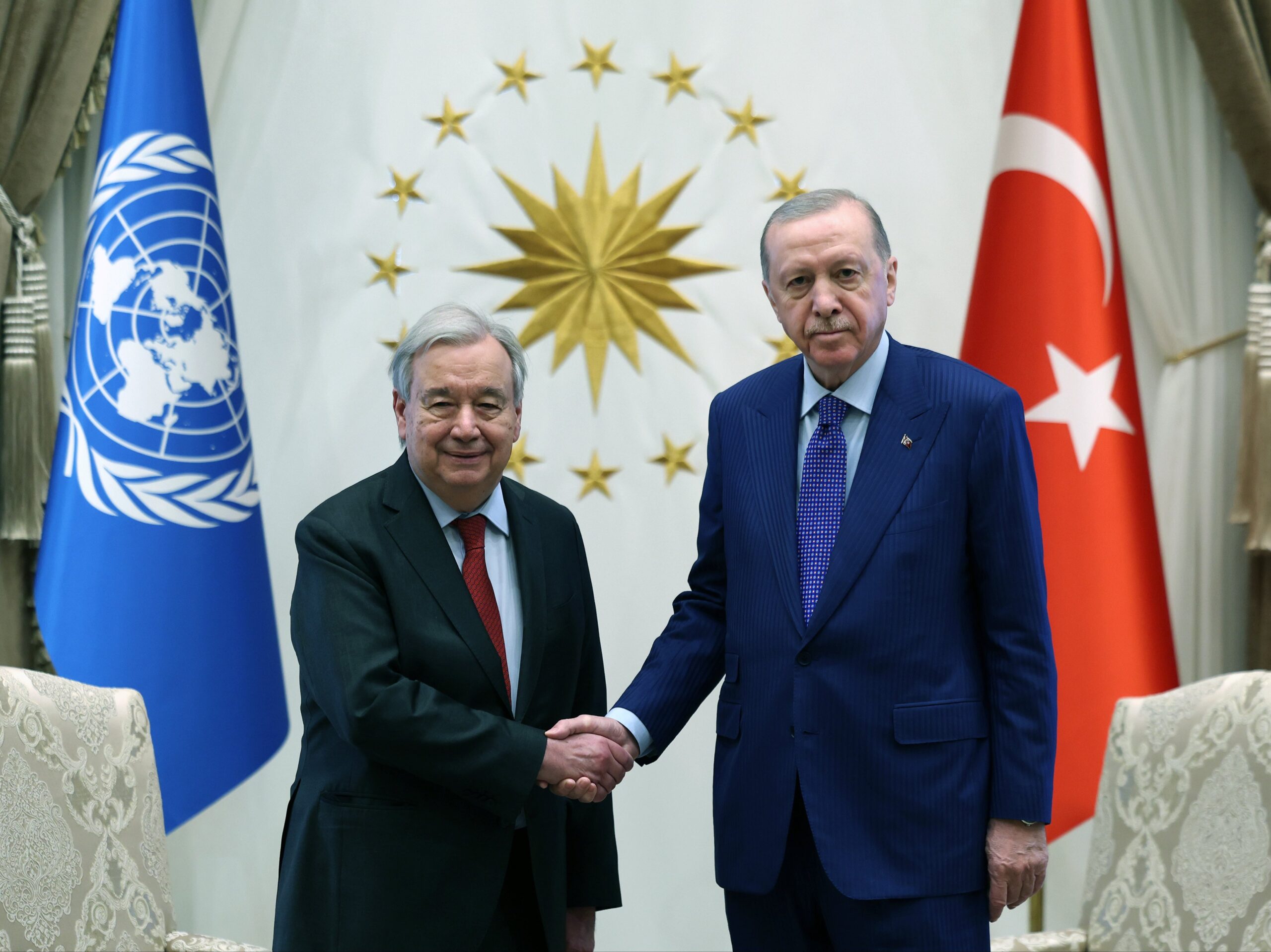Cumhurbaşkanı Erdoğan, BM Genel Sekreteri Guterres ile Görüştü