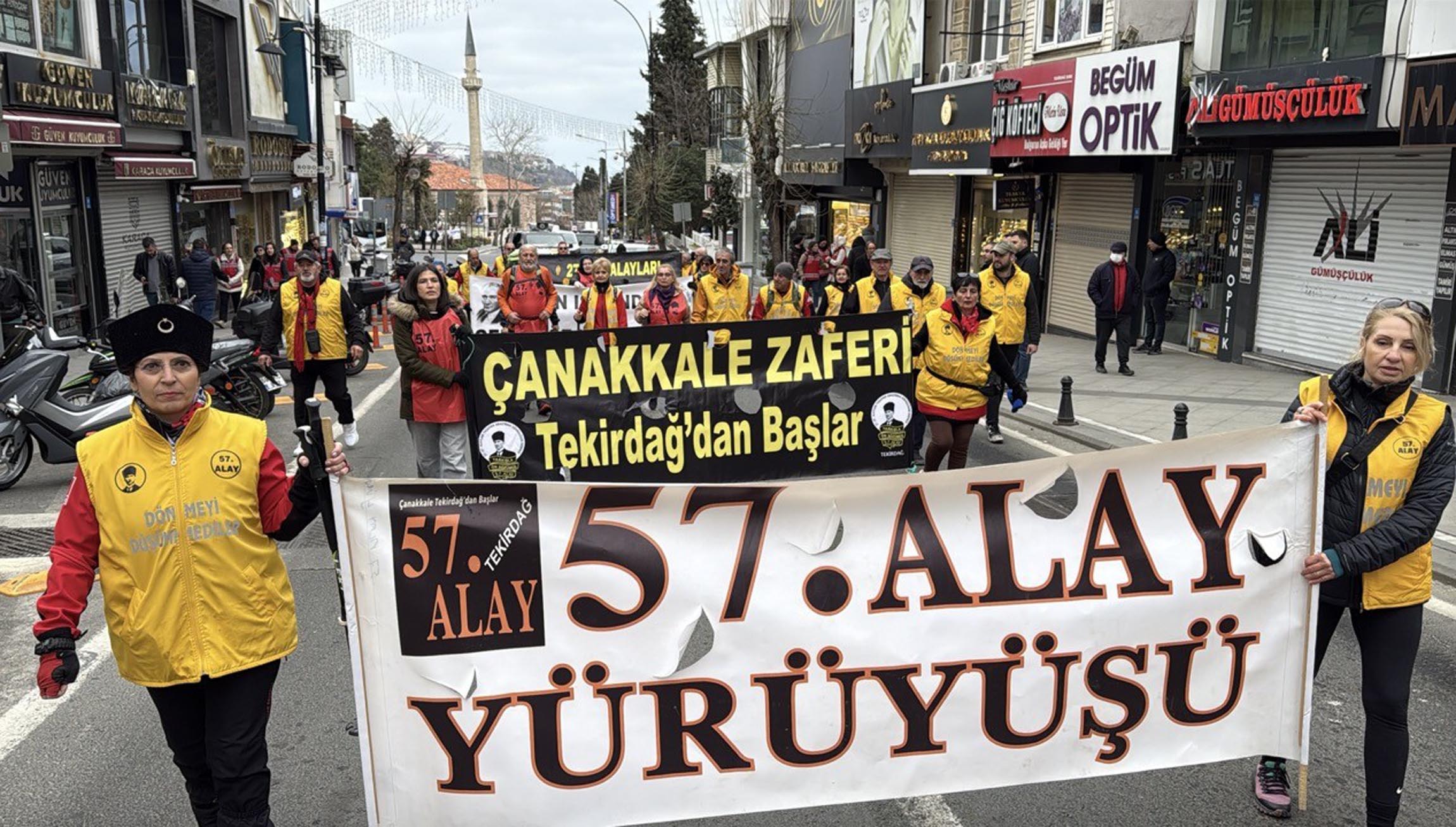 57'nci Alay Vefa Yürüyüşü Tekirdağ'dan Çanakkale'ye Başladı