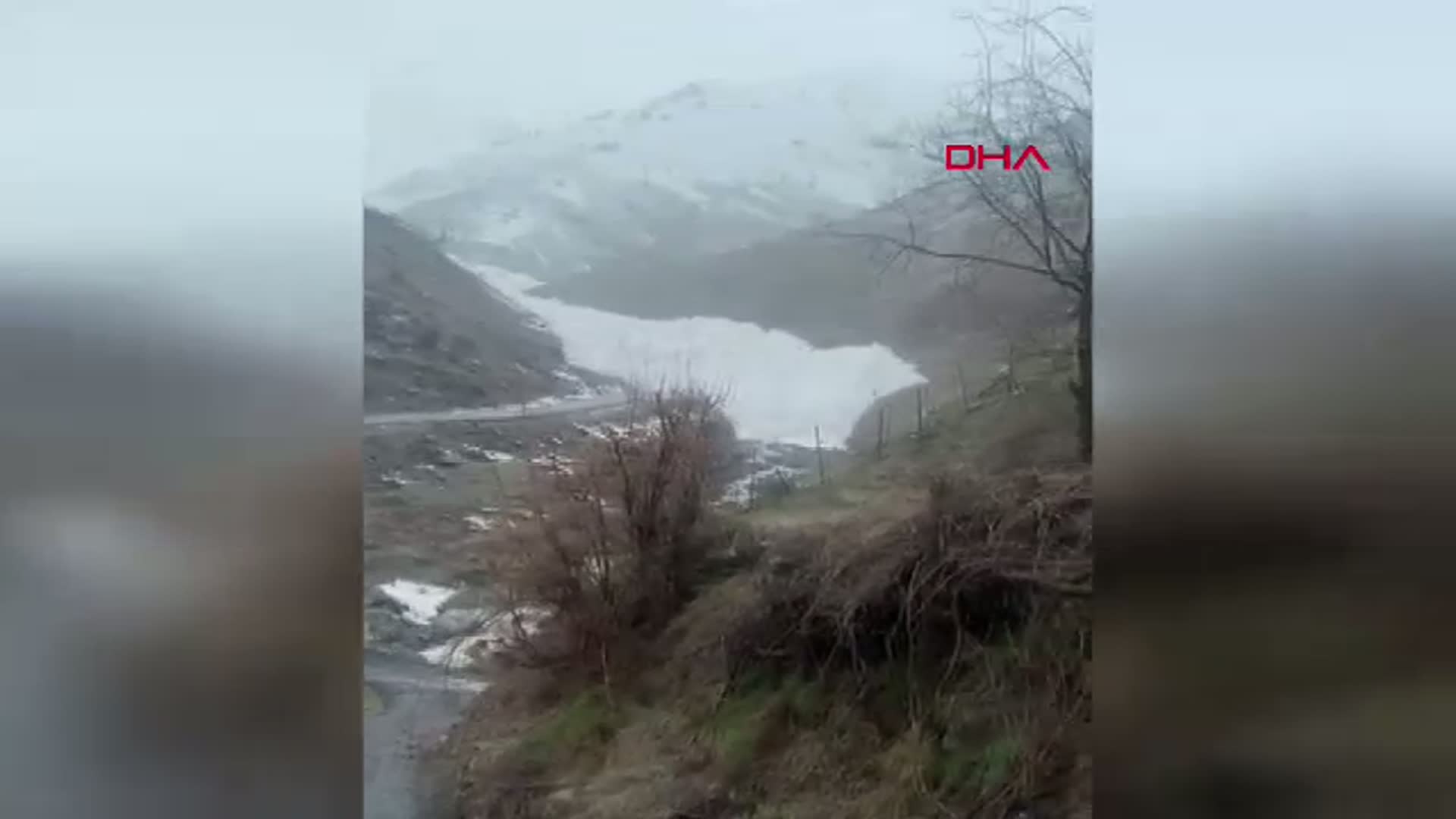Hakkari'de Çığ Düşüşü Anı Kamerada