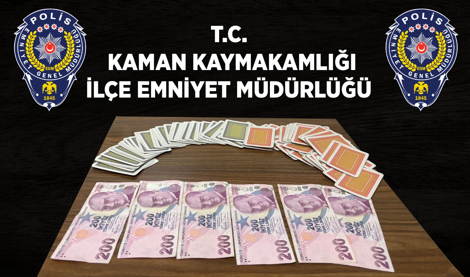 Kırşehir'de Kumar Operasyonunda 10 Kişiye Rekor Ceza