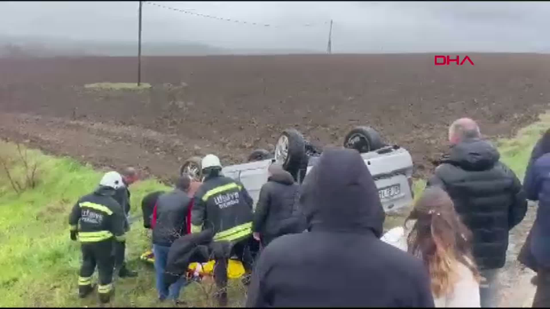 Tekirdağ'da Kontrolden Çıkan Otomobil Takla Attı: 3 Yaralı