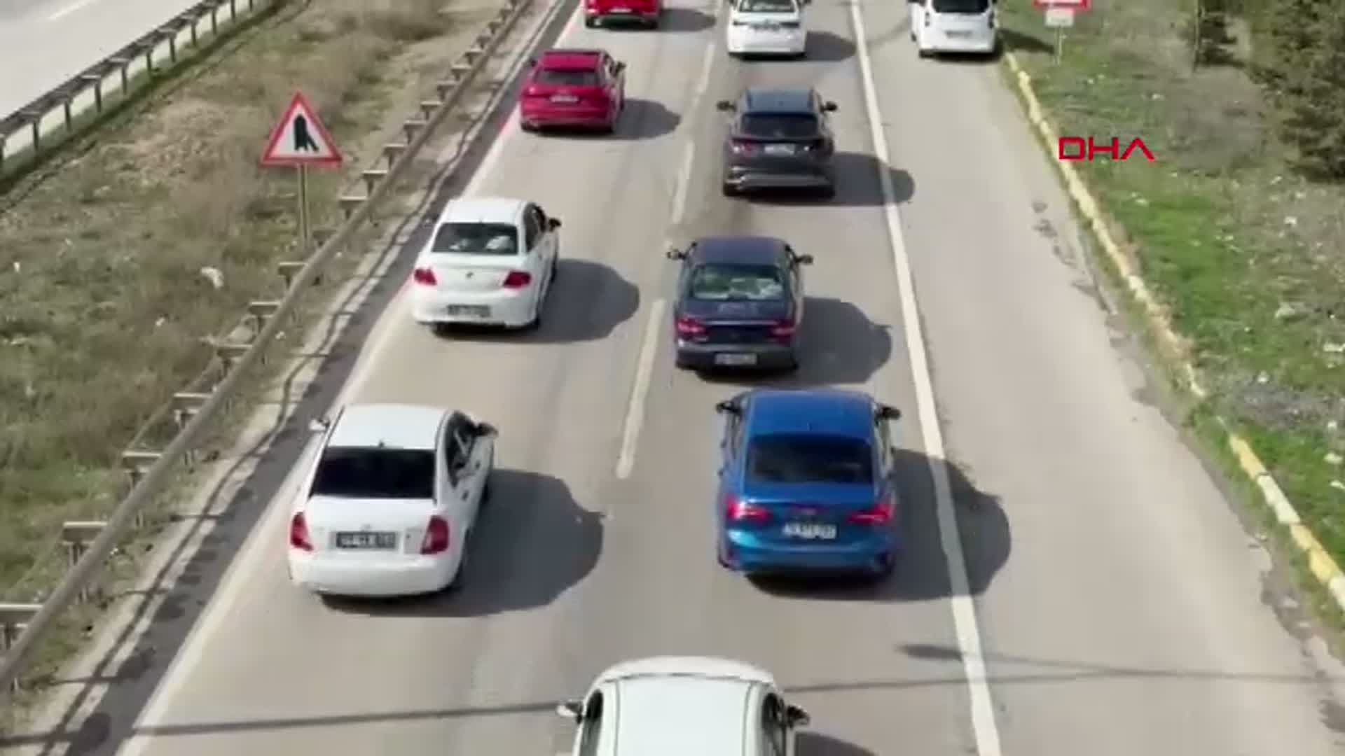 Kırıkkale'de Bayram Dönüşü Trafik Yoğunluğu