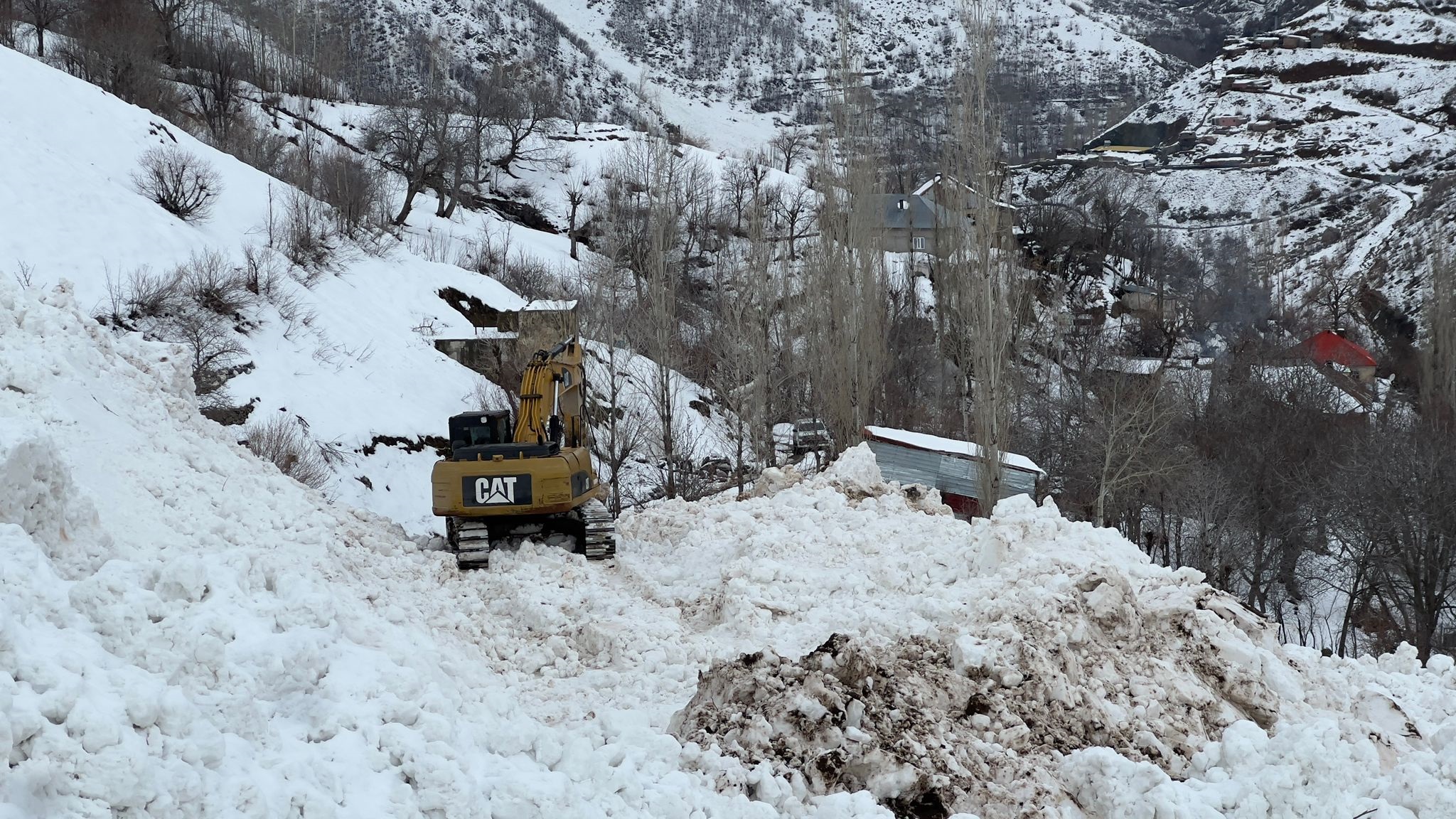 Yüksekova'da Çığ Alarmı: Yeşiltaş Köyü'nde Korku Dolu Anlar