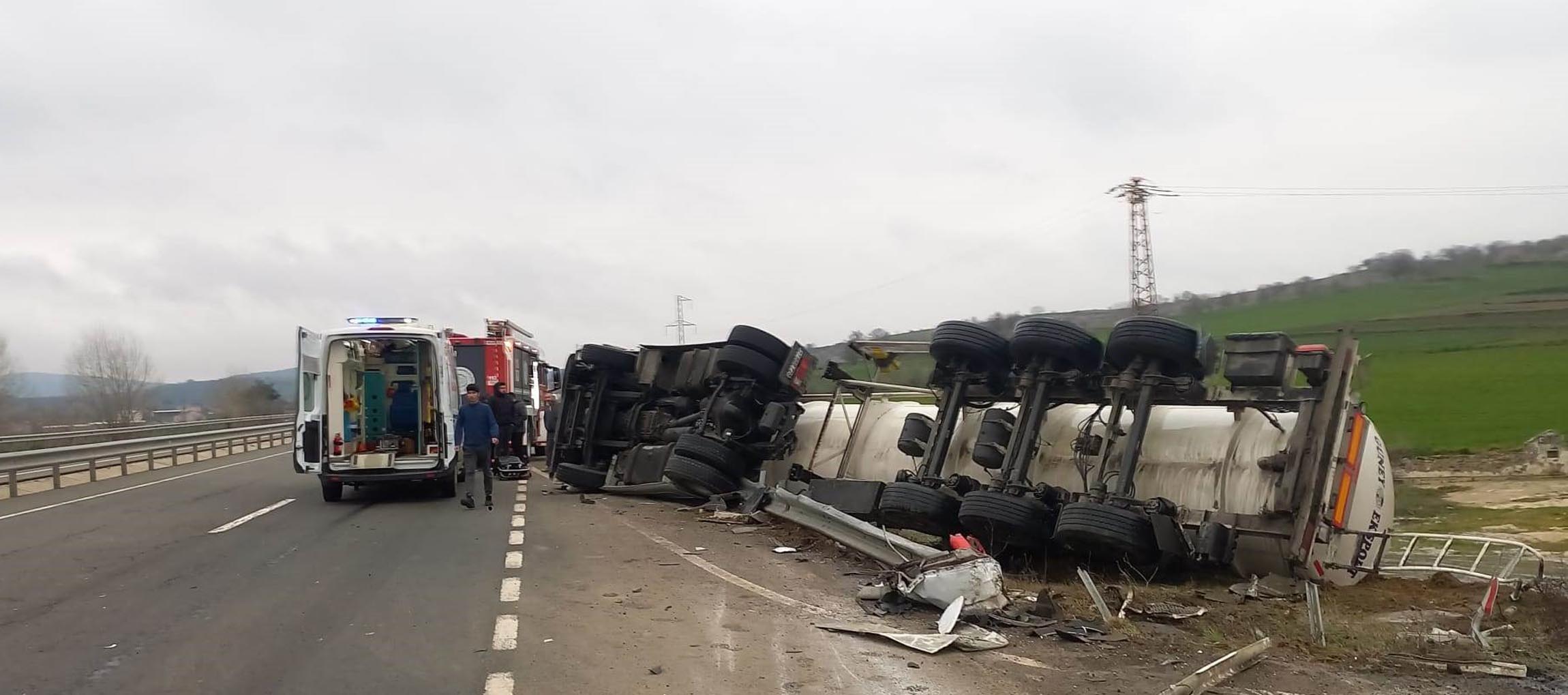 Tekirdağ'da Tanker Kazası: Sürücü Hayatını Kaybetti
