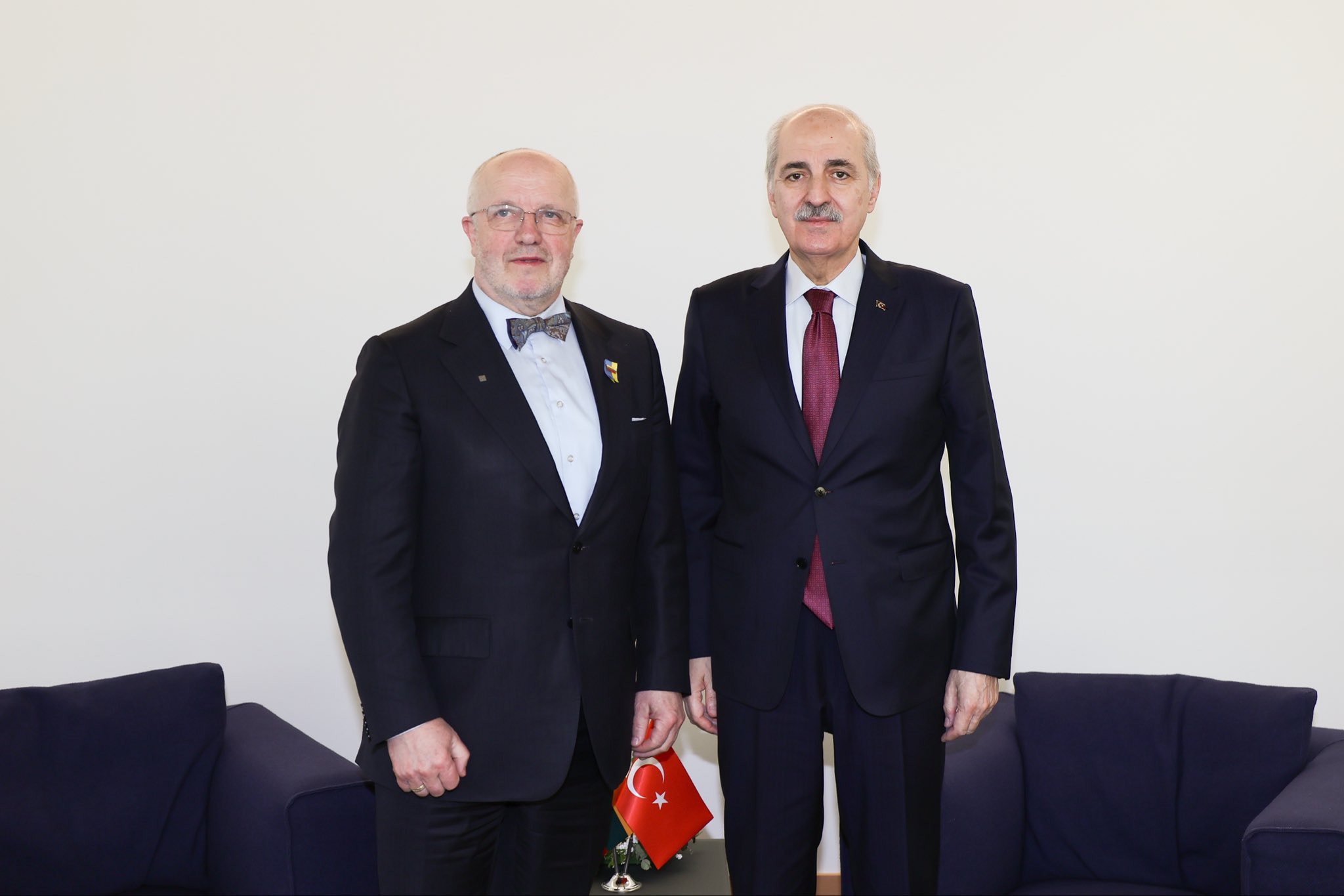 TBMM Başkanı Numan Kurtulmuş, Litvanya Meclis Başkanı Olekas ile Zagreb’de Görüştü