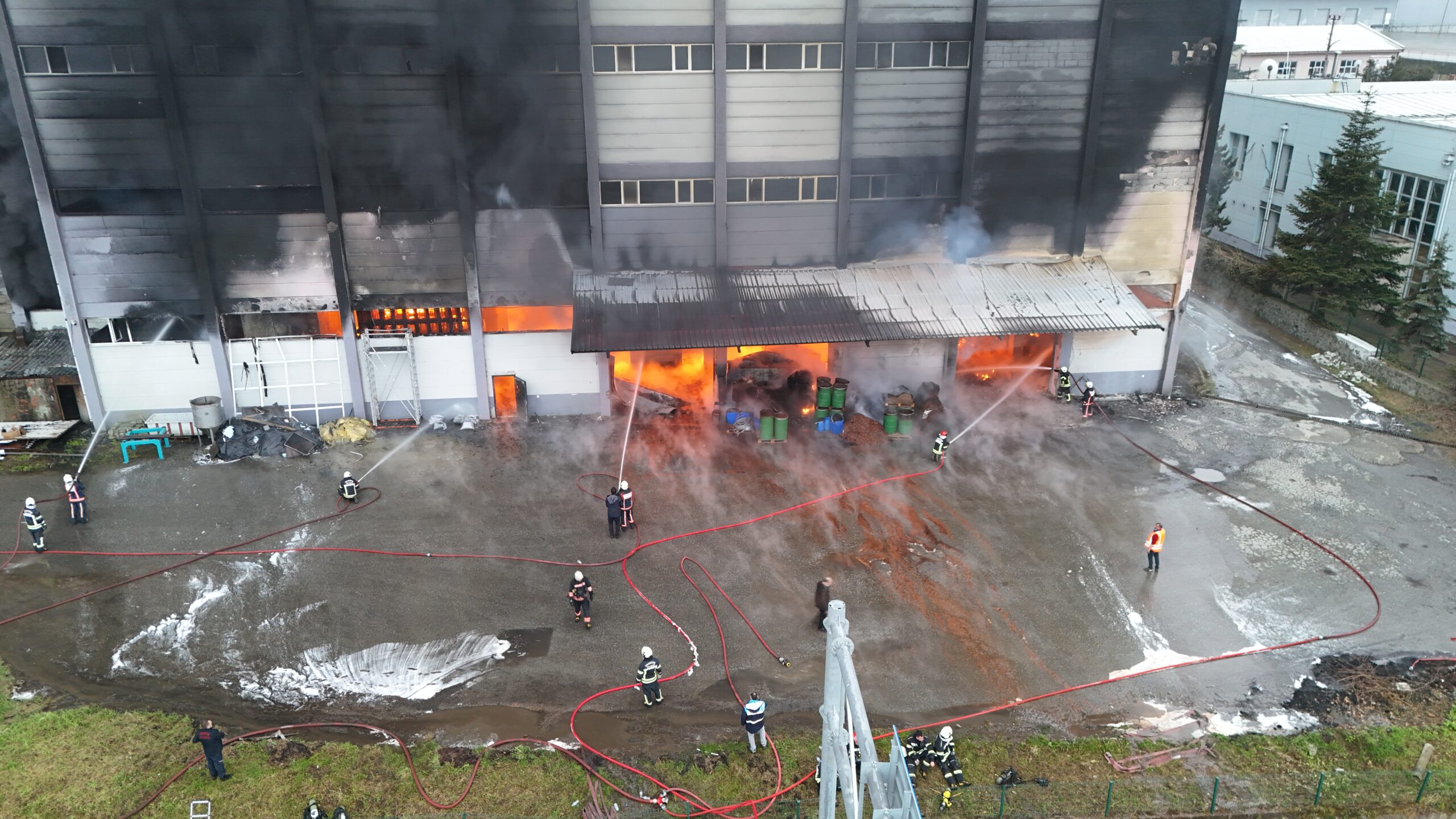Trabzon'daki Fındık Fabrikasında Yangın: 3 Yaralı