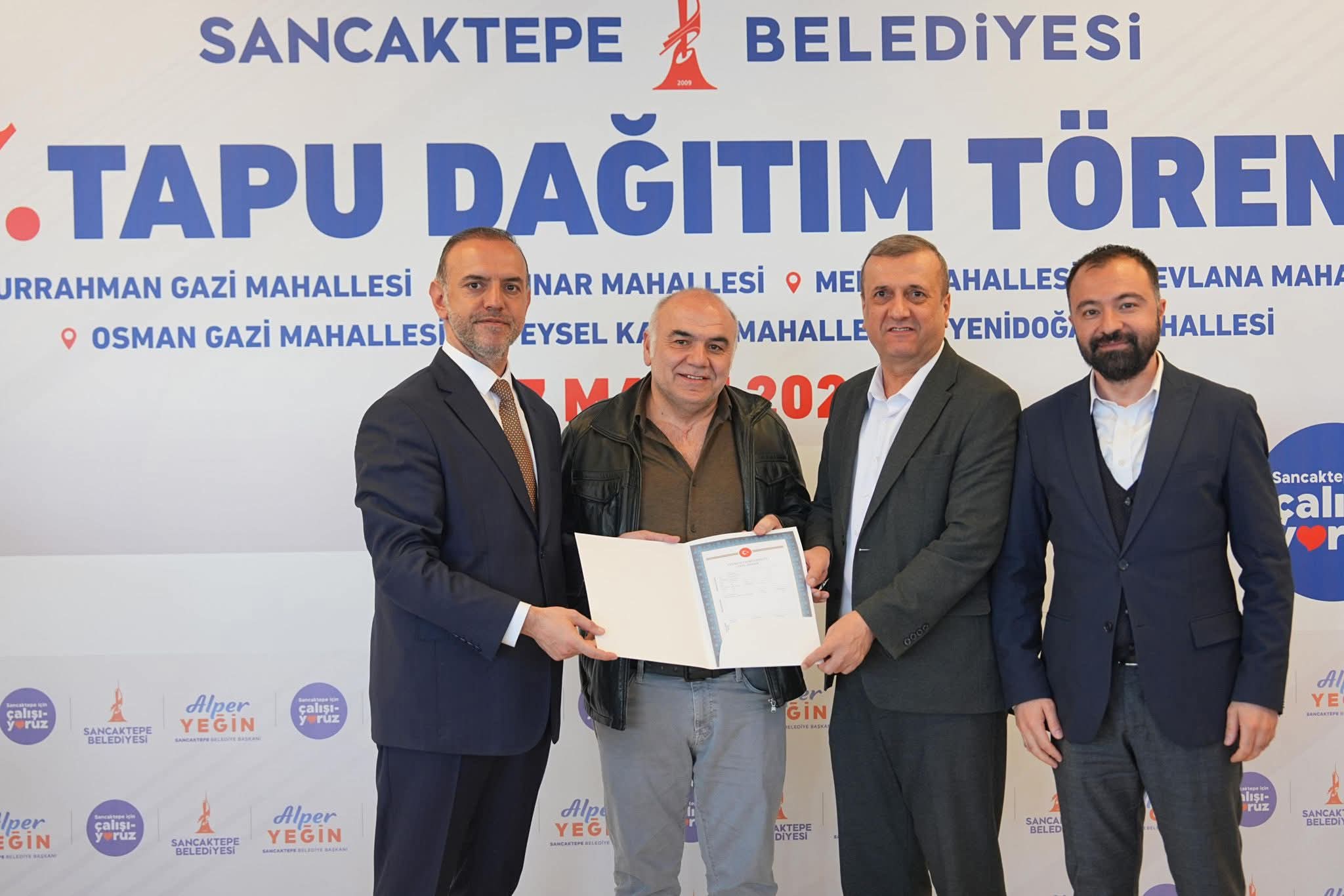Sancaktepe'de Tapu Dağıtım Töreni Coşkuyla Gerçekleşti
