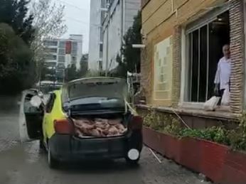 Samsun'da Taksinin Bagajında Taşınan Etler İçin İşletmeye Ceza