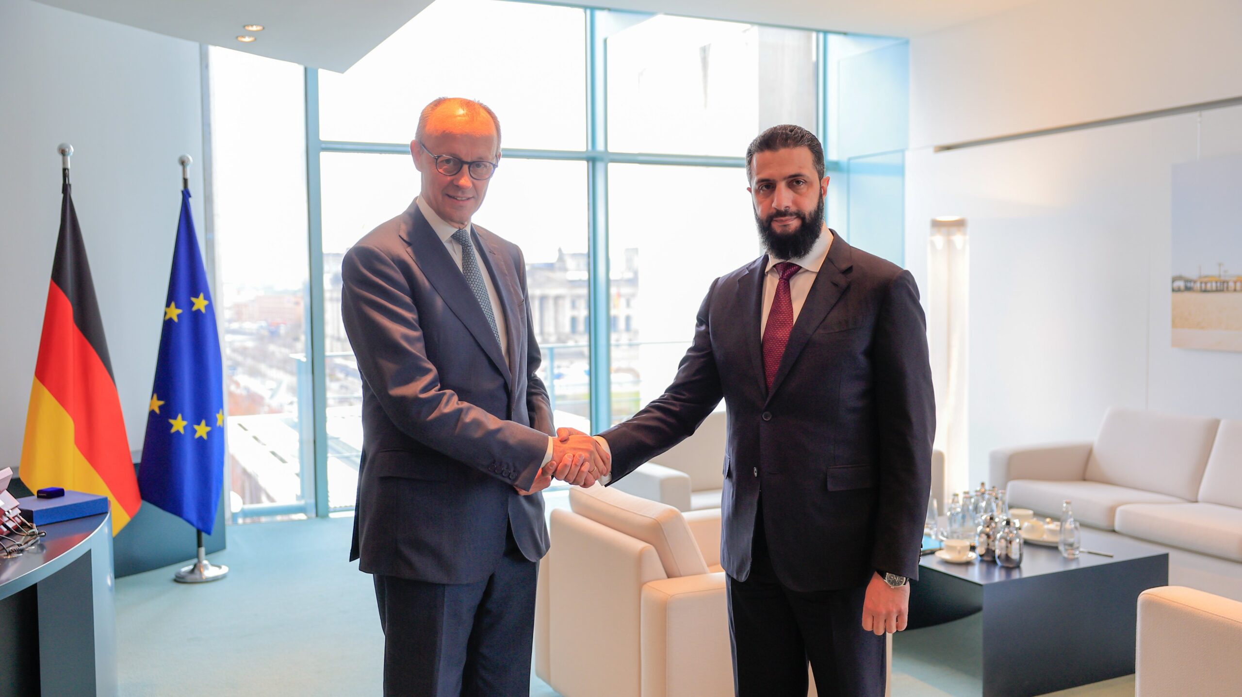 Suriye Cumhurbaşkanı Ahmed Şara, Almanya Başbakanı Friedrich Merz ile Görüştü