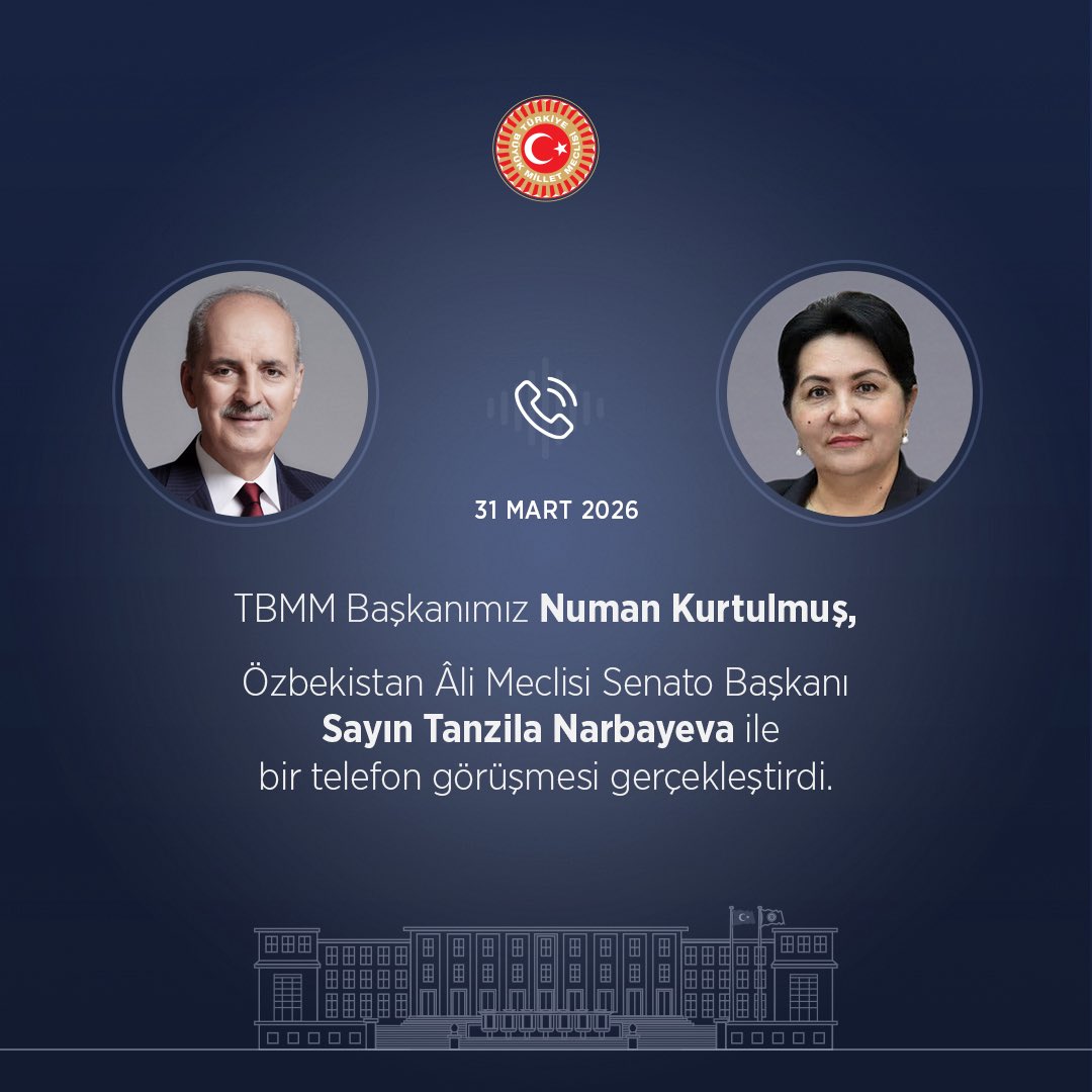 TBMM Başkanı Kurtulmuş, Özbek Senato Başkanı Narbayeva ile Telefon Görüşmesi Gerçekleştirdi