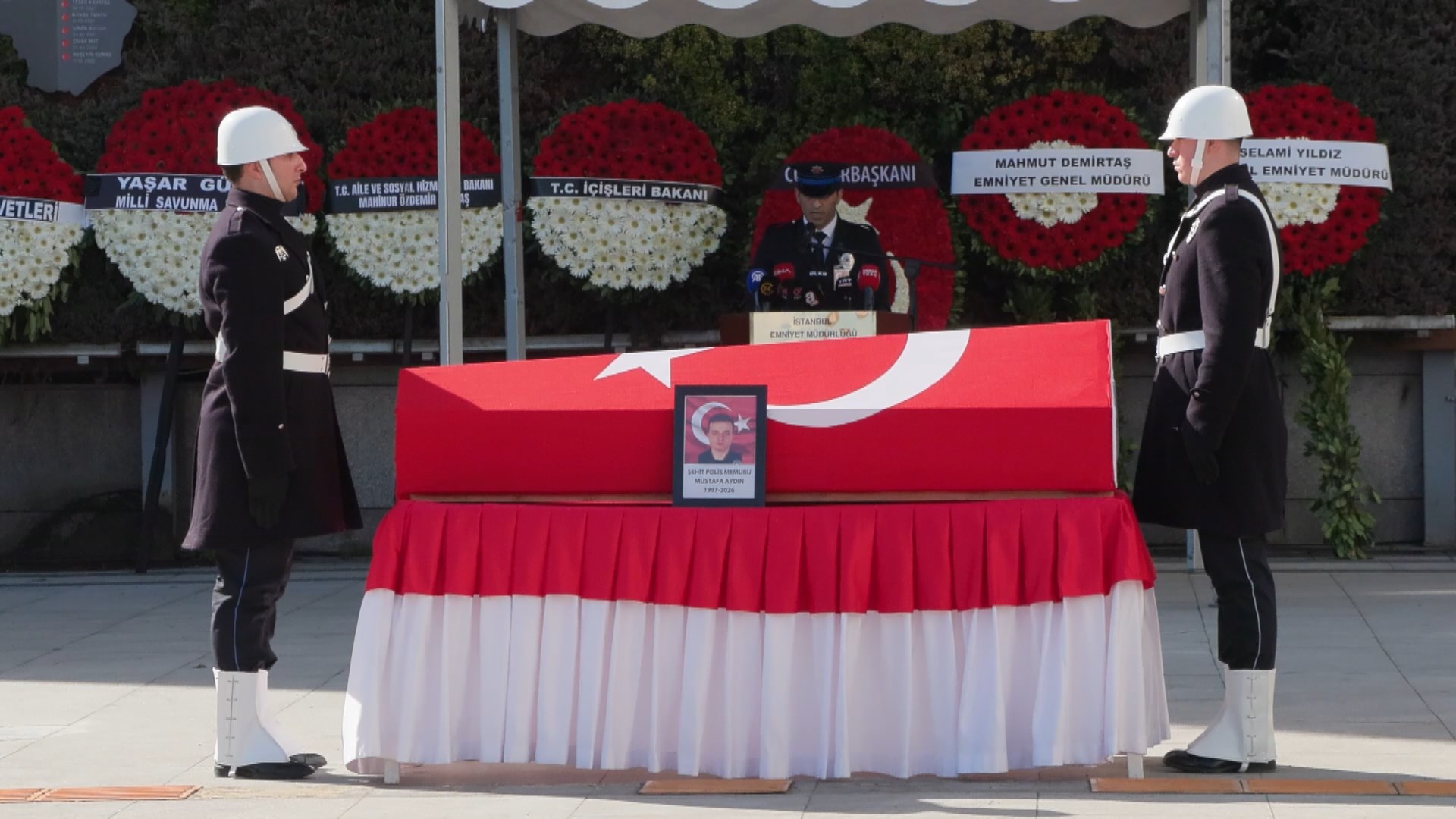 İstanbul'da Şehit Polis Memuru Mustafa Aydın İçin Anma Töreni Düzenlendi