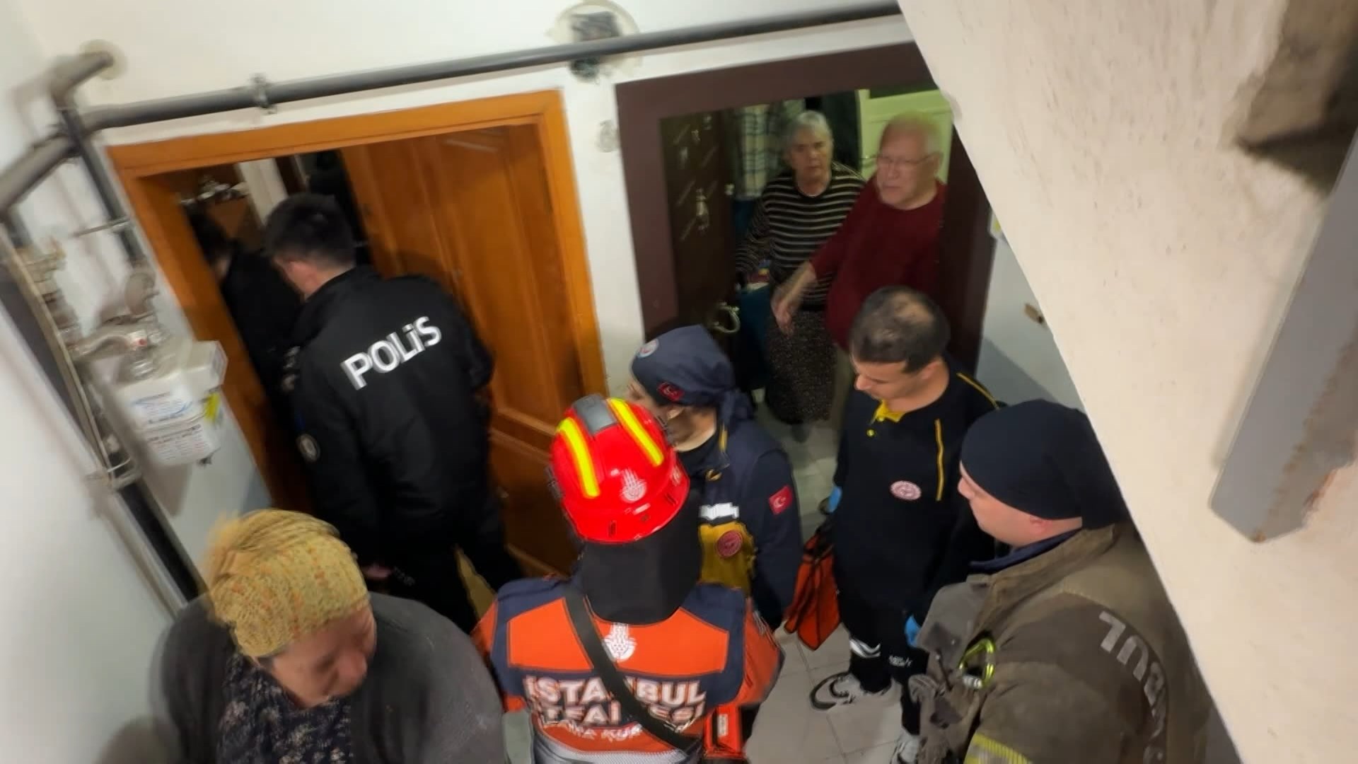Avcılar'da 13 köpeğiyle uykuya dalan kadın, itfaiye ekipleri tarafından kurtarıldı