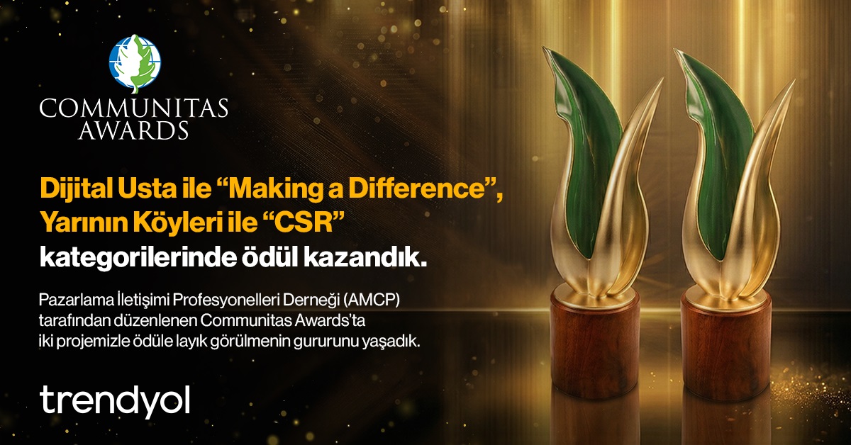 Trendyol, Uluslararası Communitas Awards'ta İki Ödül Kazandı