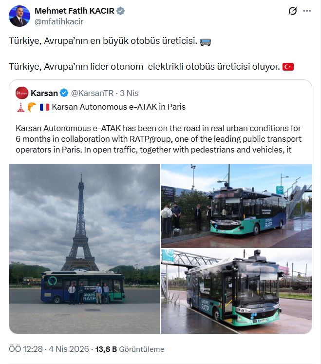 Türkiye, Avrupa'nın En Büyük Otobüs Üreticisi Olma Yolunda