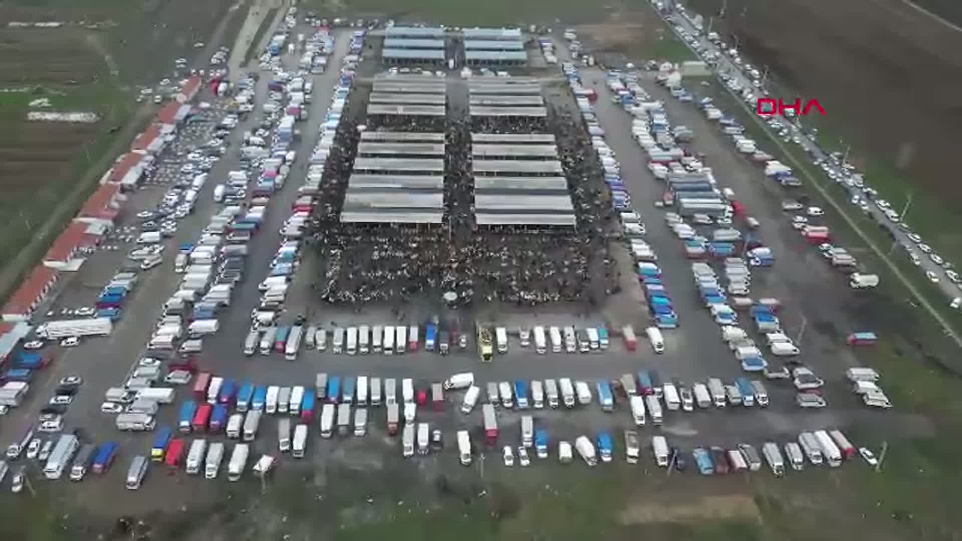 Sivas'ta Canlı Hayvan Pazarında Yoğun Alım Satım Hareketliliği
