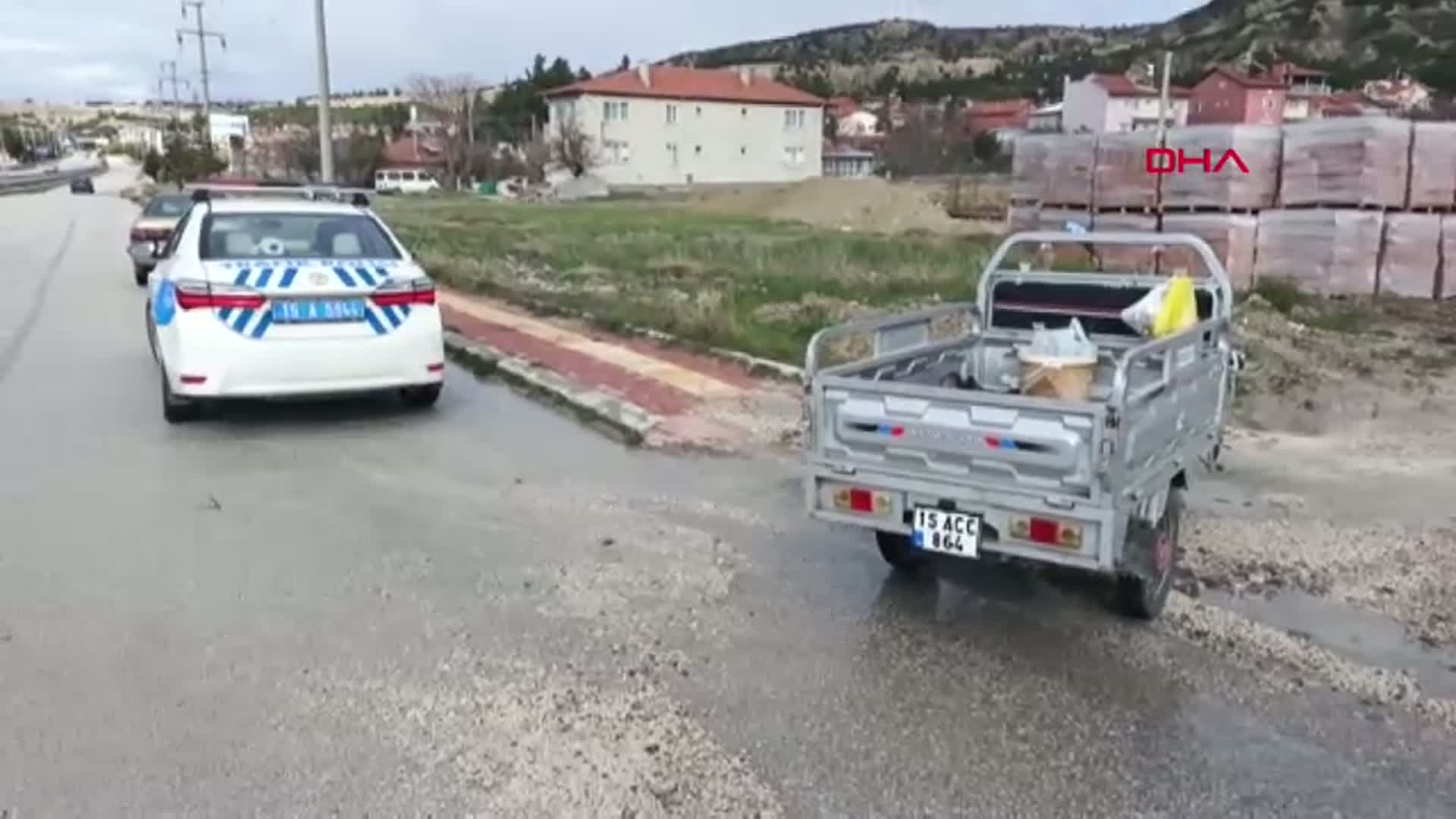 Burdur'da Elektrikli Motosikletten Düşme Kazası: Bir Yaralı