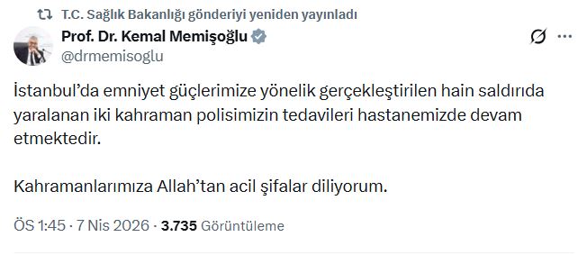 Bakan Memişoğlu: Yaralı Kahraman Polislerimizin Tedavisi Sürüyor