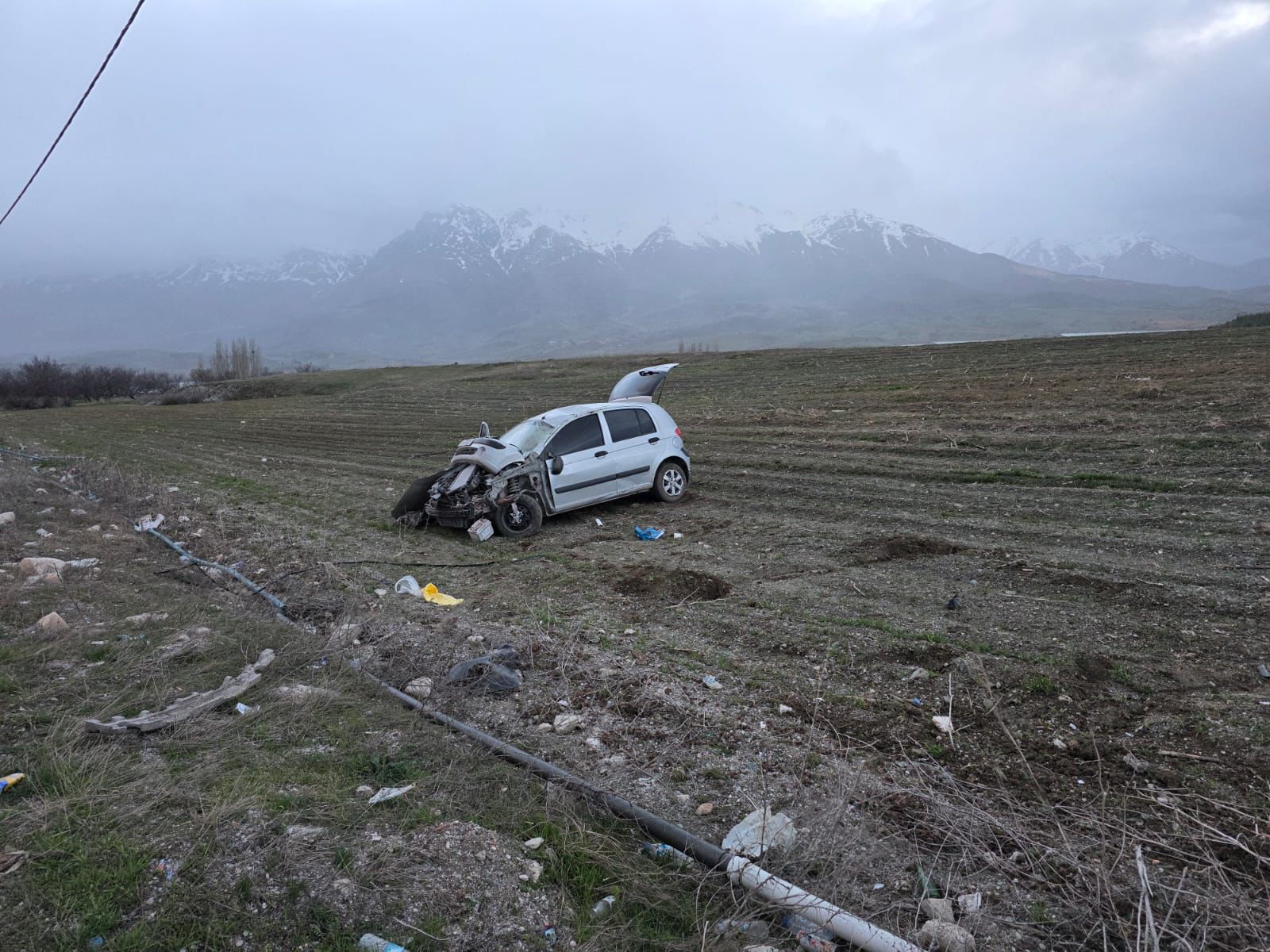 Malatya'da Takla Atan Otomobilde Anne ve İki Çocuğu Yaralandı