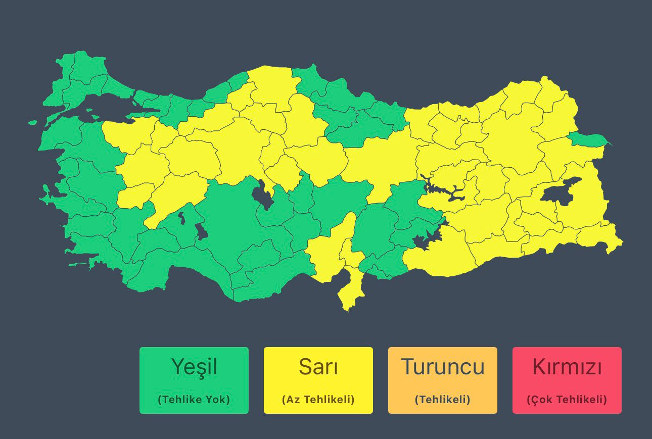 Bakanlık'tan Sağanak ve Kar Uyarısı