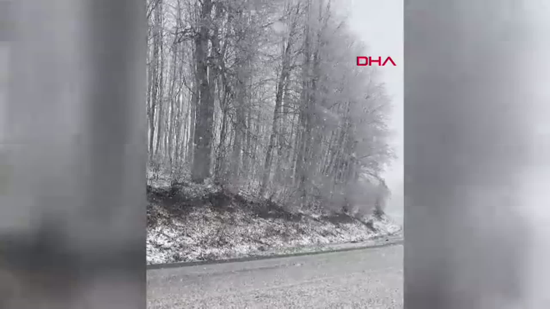 Nisan Ayında Bursa-İnegöl-Domaniç Karayolu Beyaza Büründü