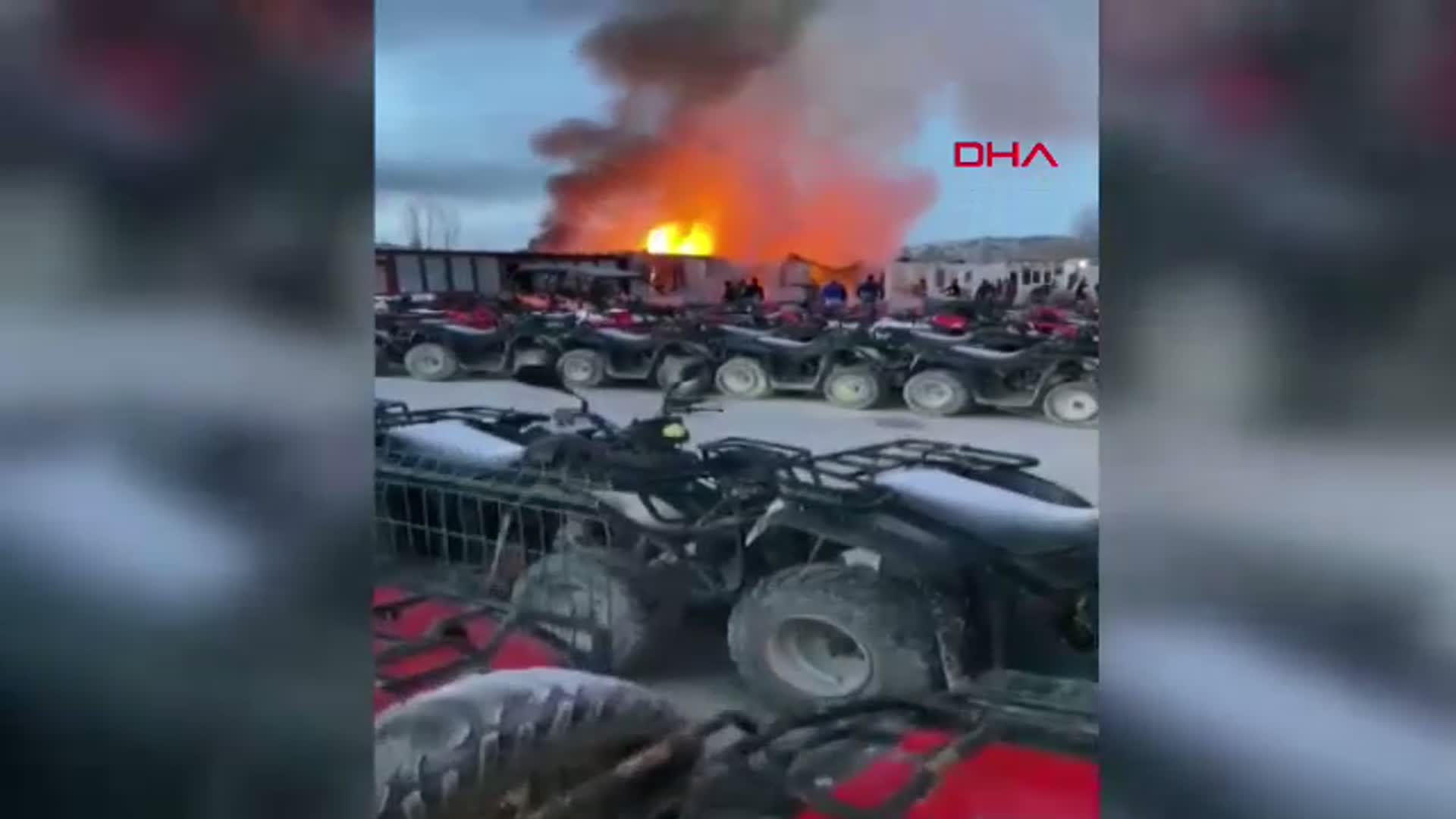 Kapadokya'da ATV İşletmesi Konteynerinde Yangın Çıktı