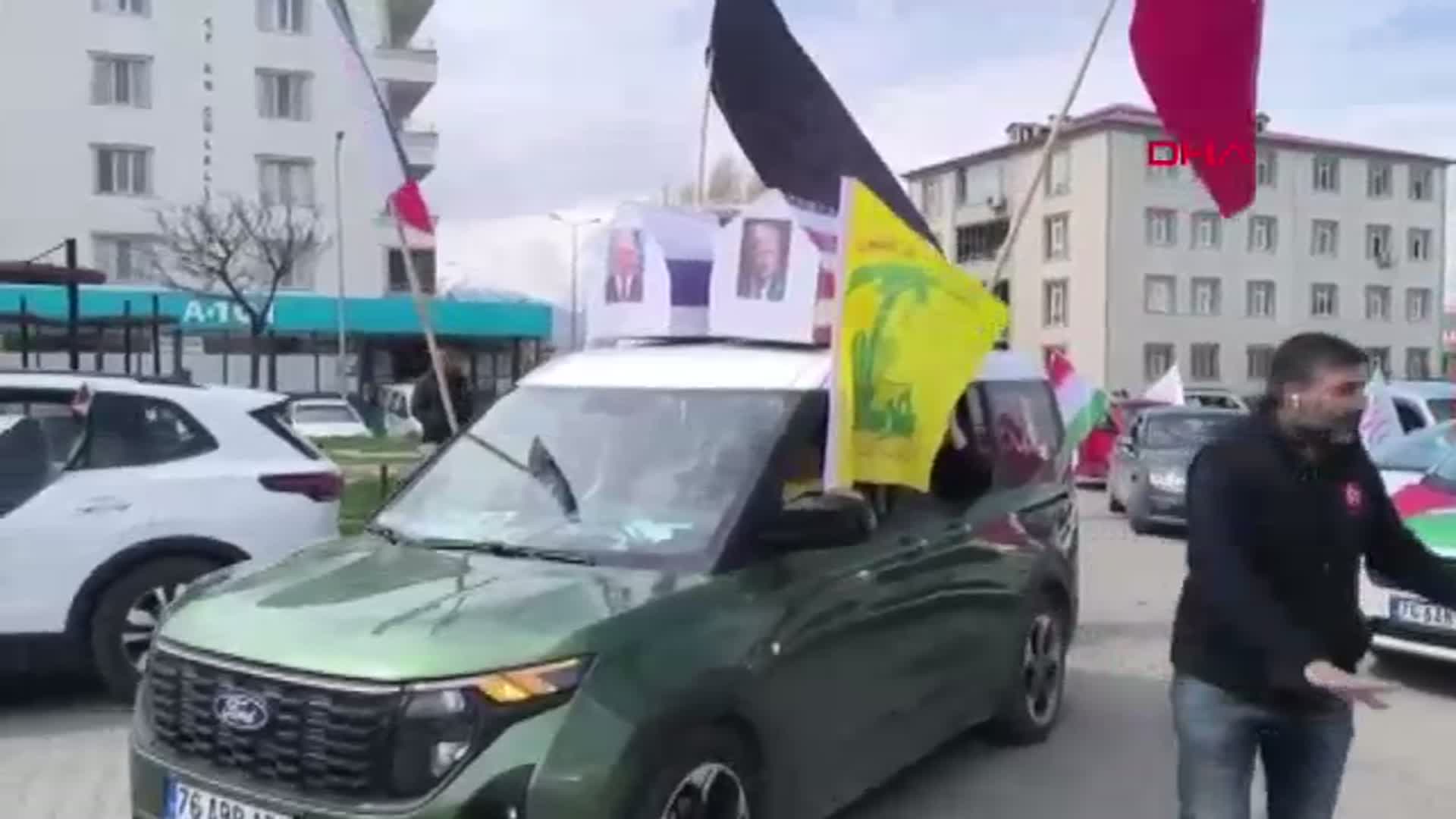 Iğdır'da Yüzlerce Araçla İran'a Destek Konvoyu Düzenlendi