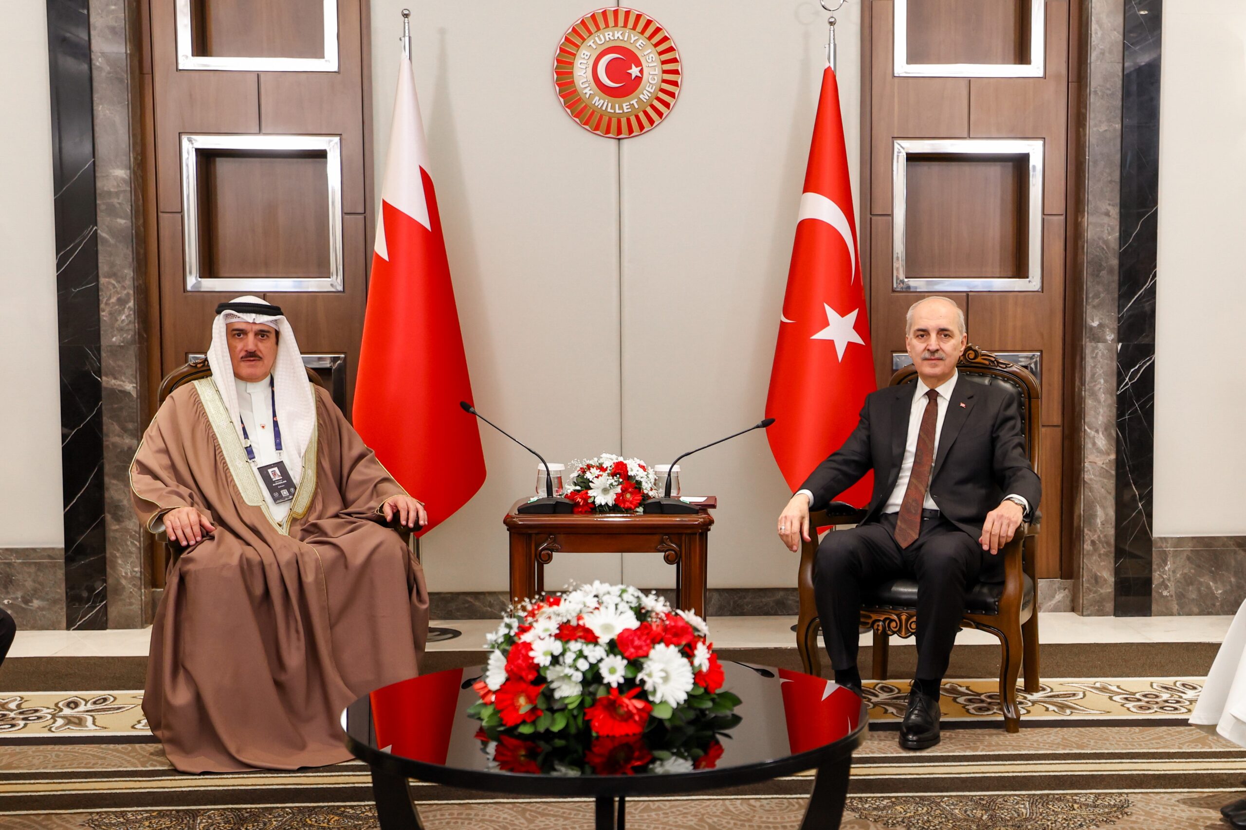 TBMM Başkanı Numan Kurtulmuş, Bahreyn Temsilciler Meclisi Başkanı ile Görüştü
