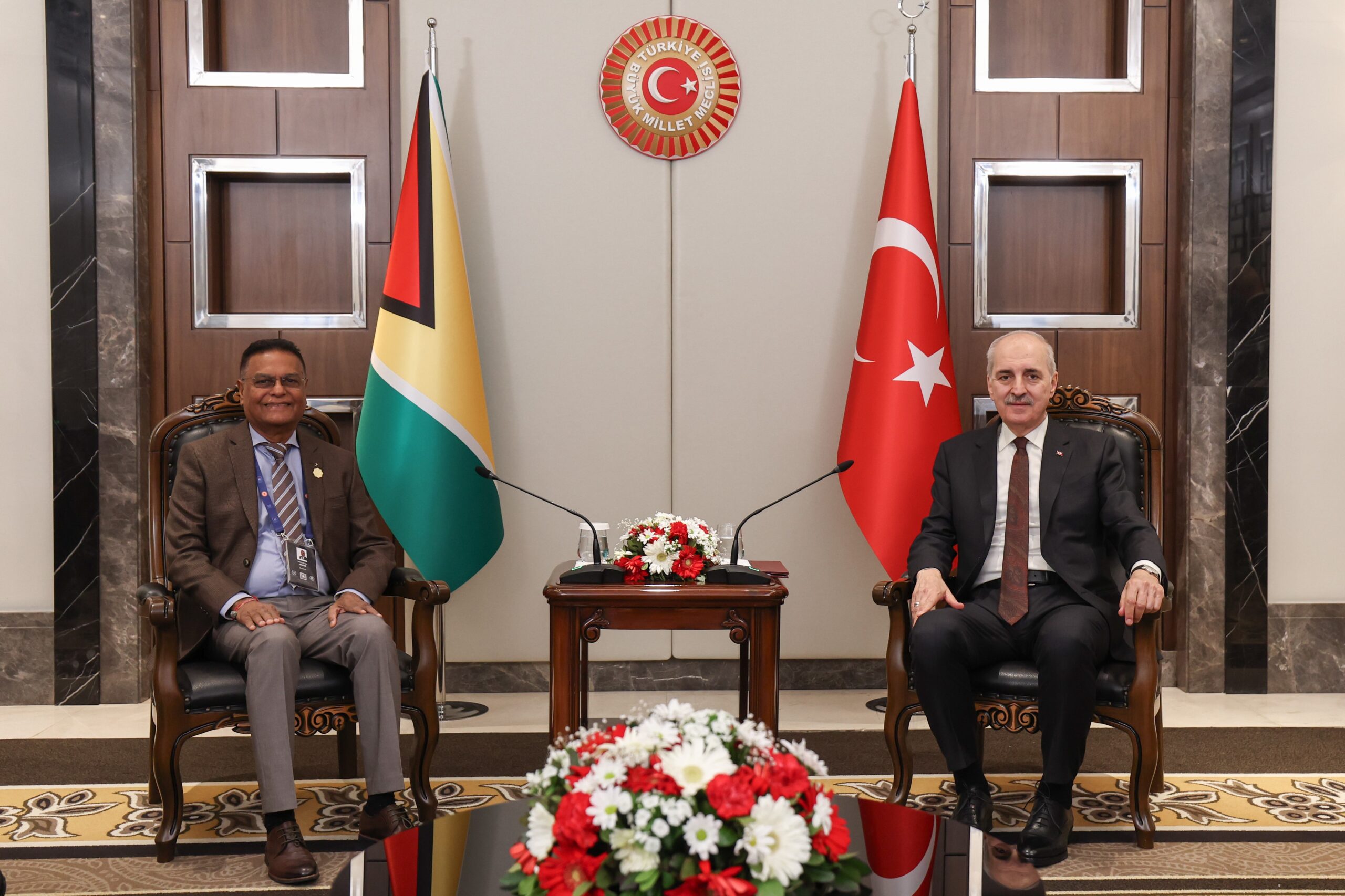 TBMM Başkanı Kurtulmuş, Guyana, Nijer ve Zambiya Meclis Başkanları ile Görüşmeler Gerçekleştirdi