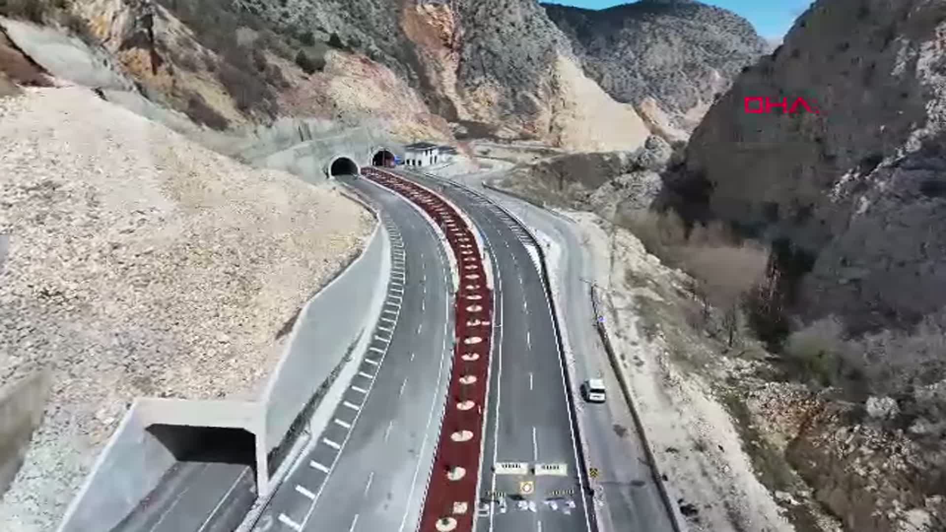 Çorum-Laçin Yolu ve Kırkdilim Tünelleri Yarın Hizmete Açılıyor