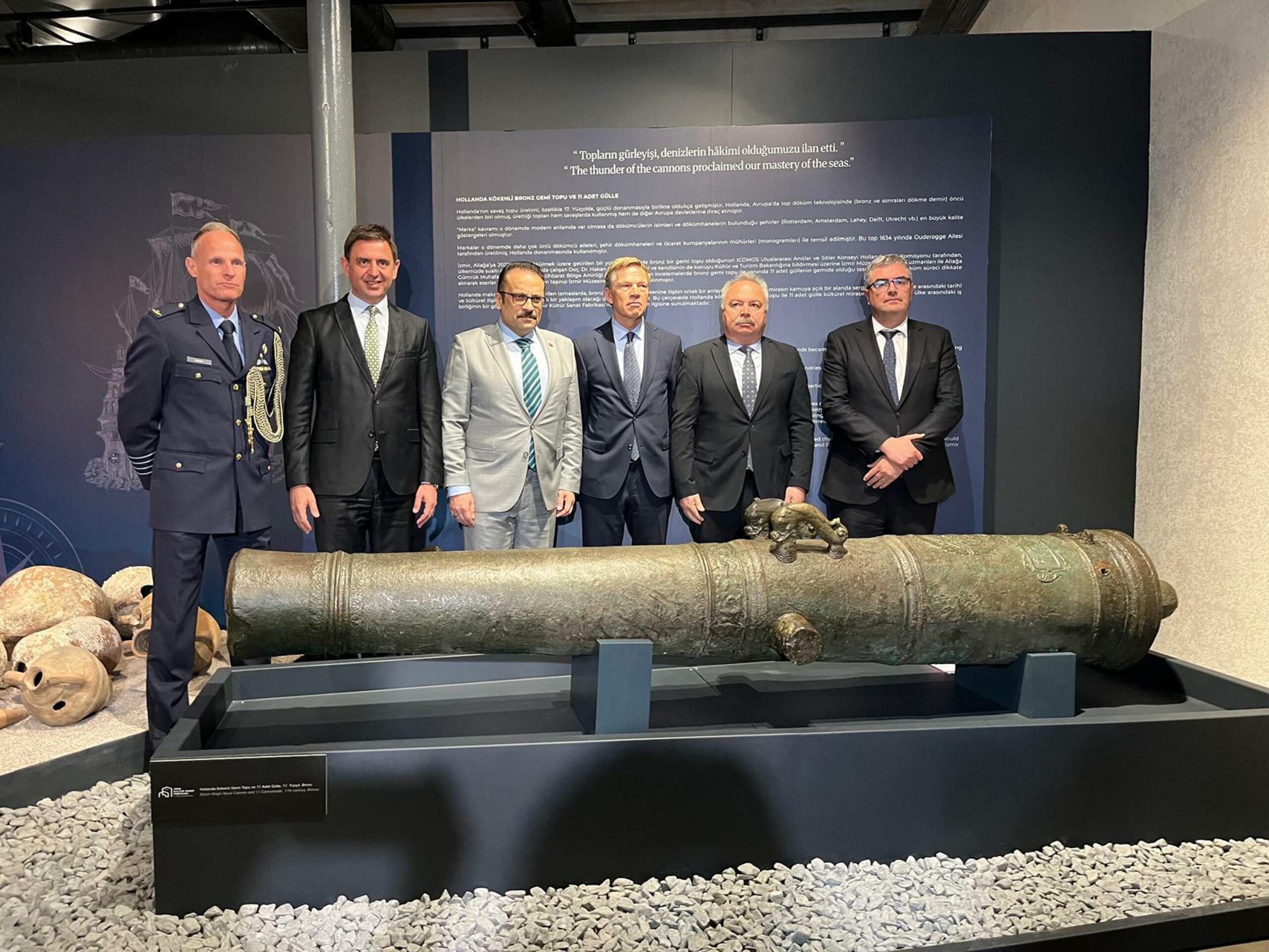 17. Yüzyıla Ait Bronz Gemi Topu İzmir Kültür Sanat Fabrikası'nda Sergileniyor