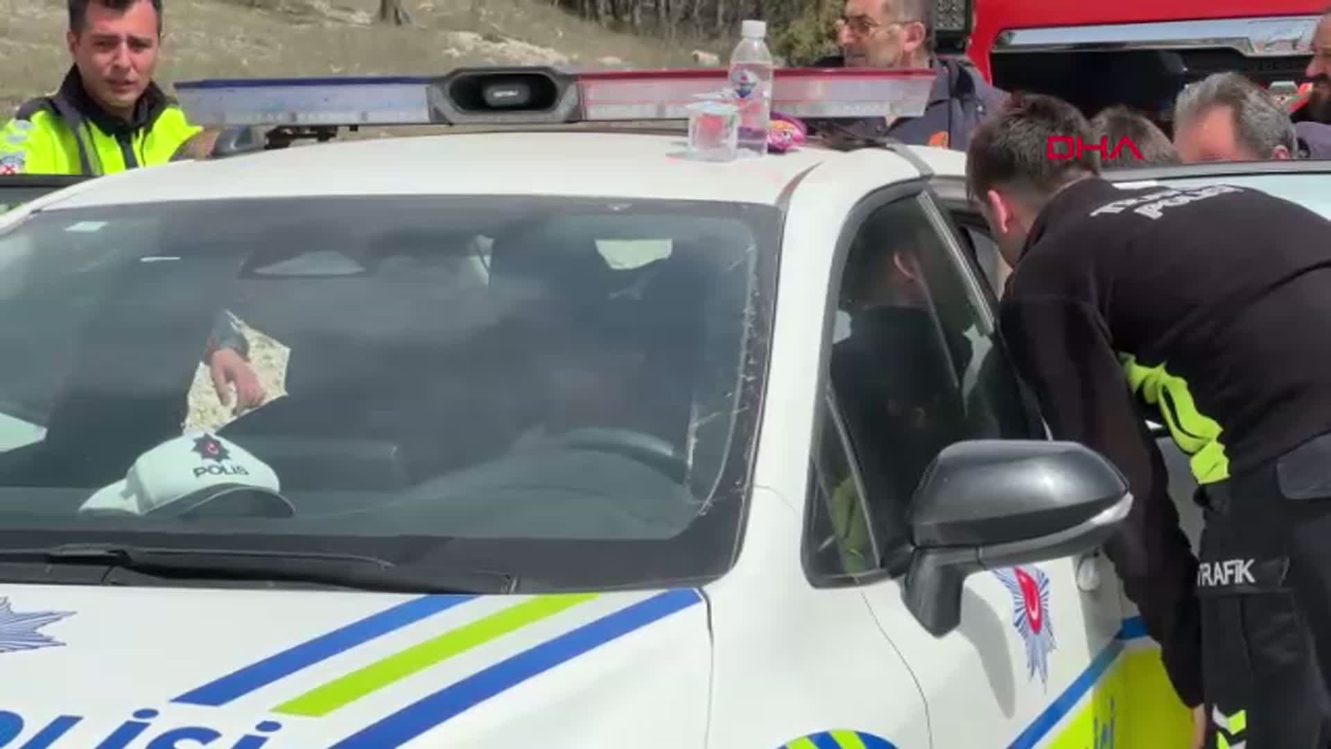 Kütahya'da Takla Atan Araçta 2 Çocukla Birlikte 4 Yaralı