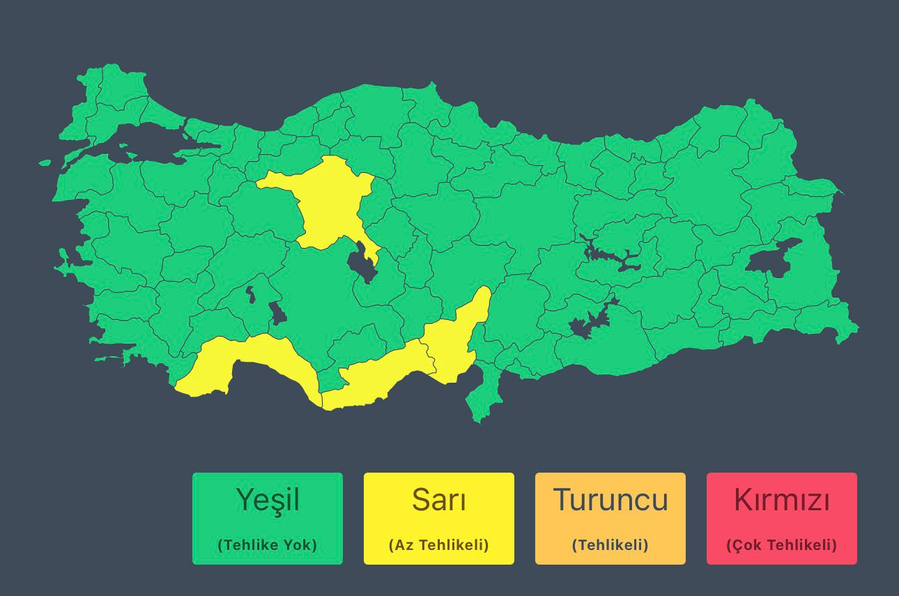 Akdeniz ve Ankara İçin Sağanak Yağış Uyarısı