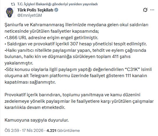 EGM'den Önemli Operasyon: 411 Şüpheli Gözaltına Alındı