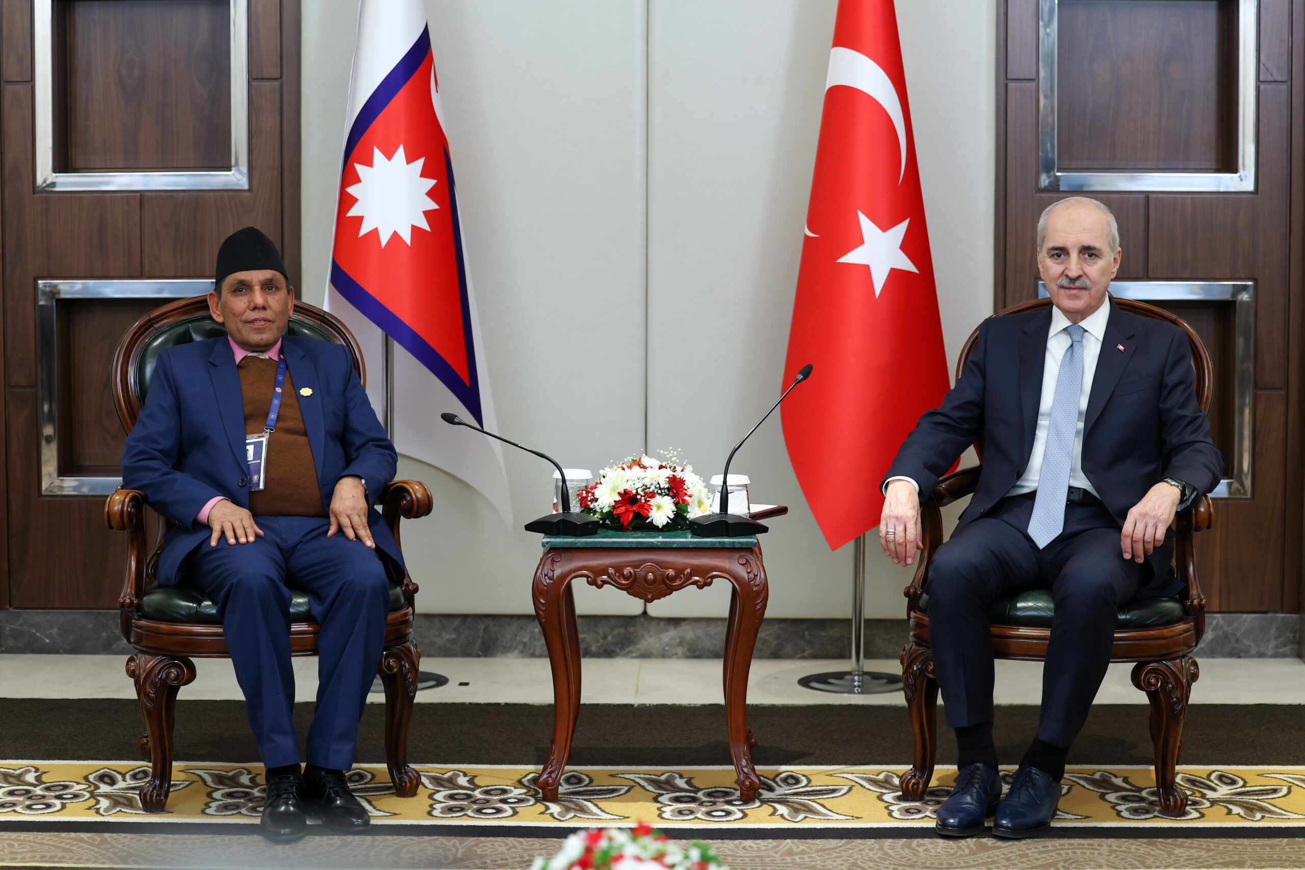 TBMM Başkanı Numan Kurtulmuş, Nepal ve Seyşeller Ulusal Meclis Başkanlarıyla Bir Araya Geldi