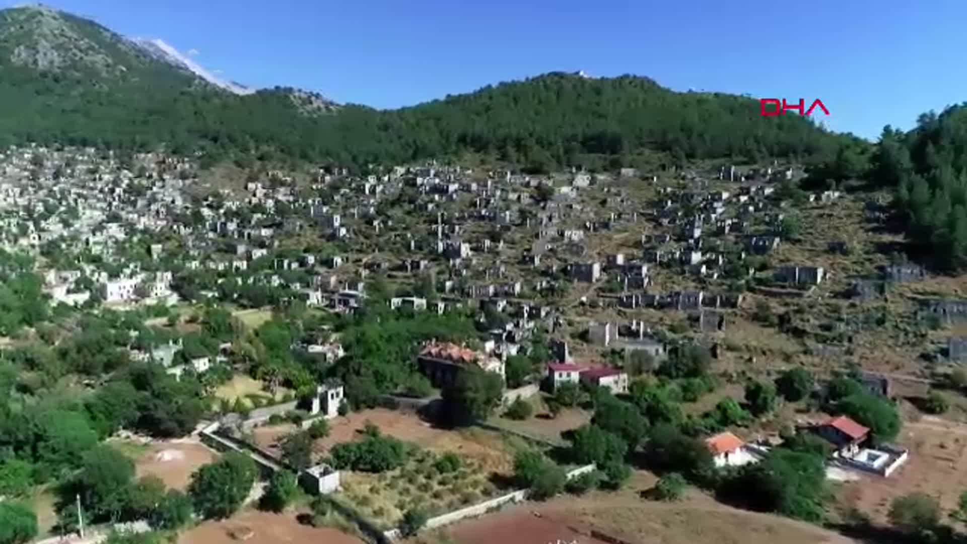 Muğla'nın Tarihi Kayaköy'ü Dronla Görüntülendi