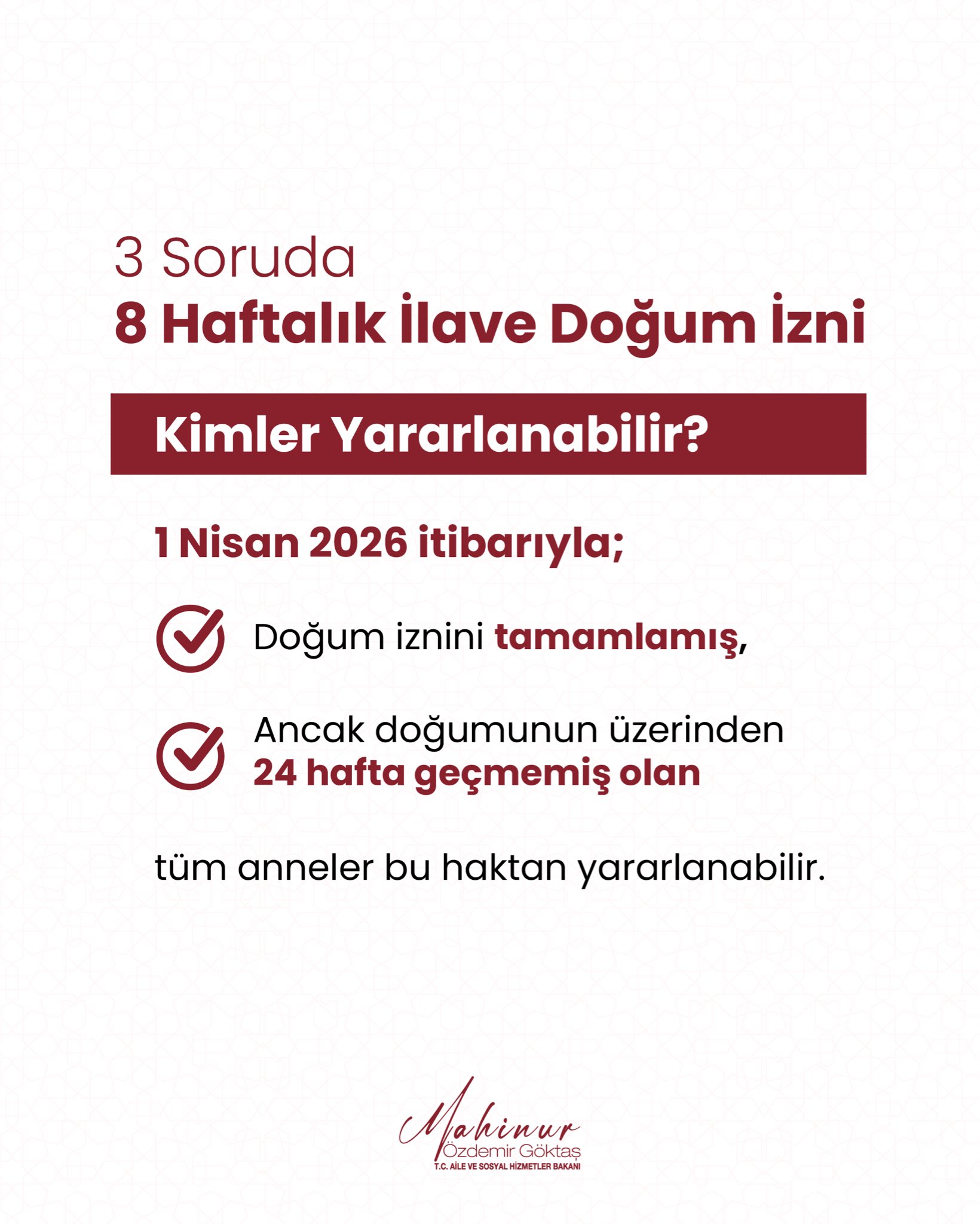 Annelere Müjde: Doğum İzni Süreleri Uzatıldı, 8 Hafta Ek İzin Hakkı Geliyor!
