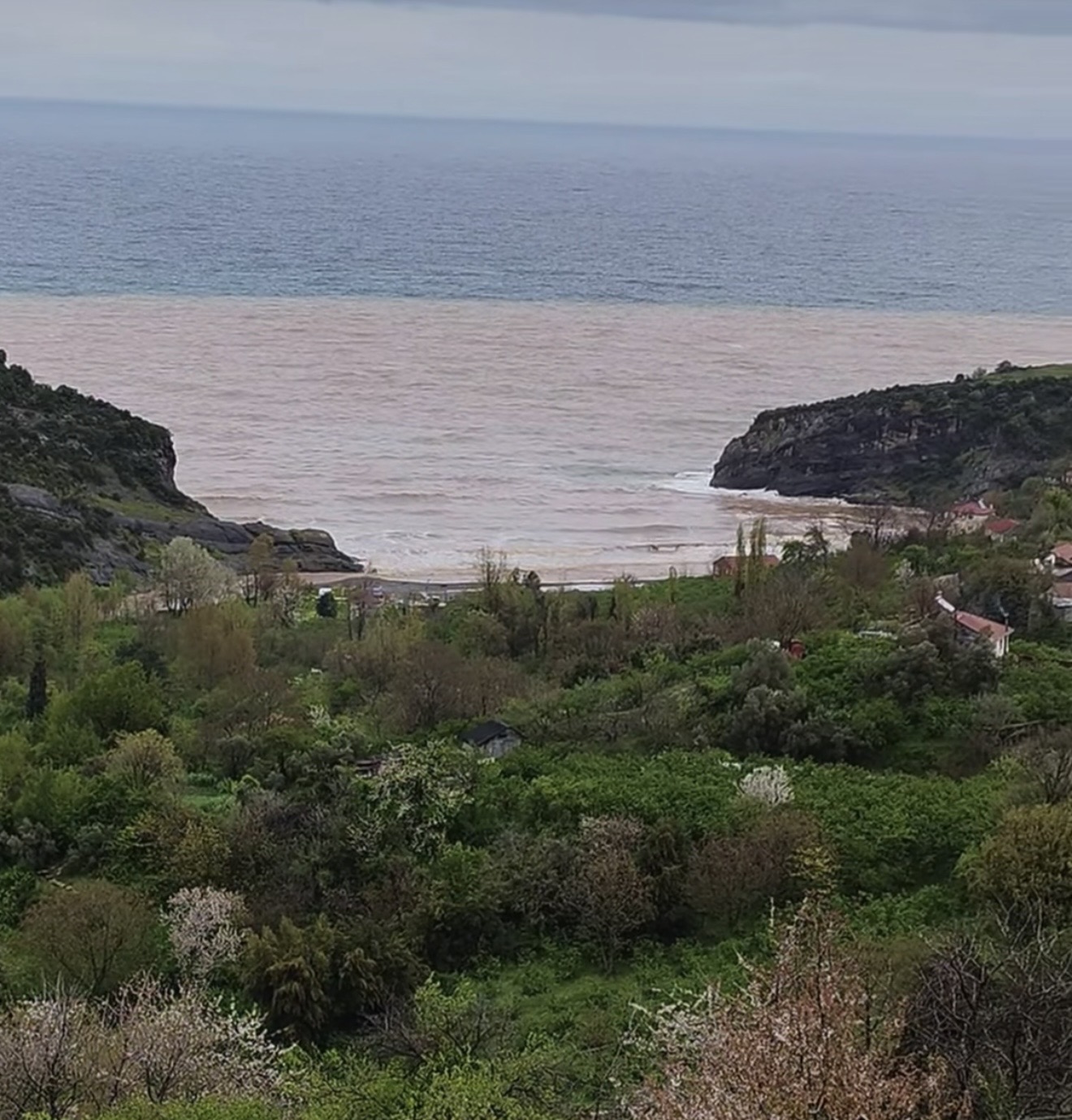 Bartın'da Sağanak Suları Denizi Çamur Rengine Boyadı: Karadeniz'in Renk Cümbüşü Yok Oldu